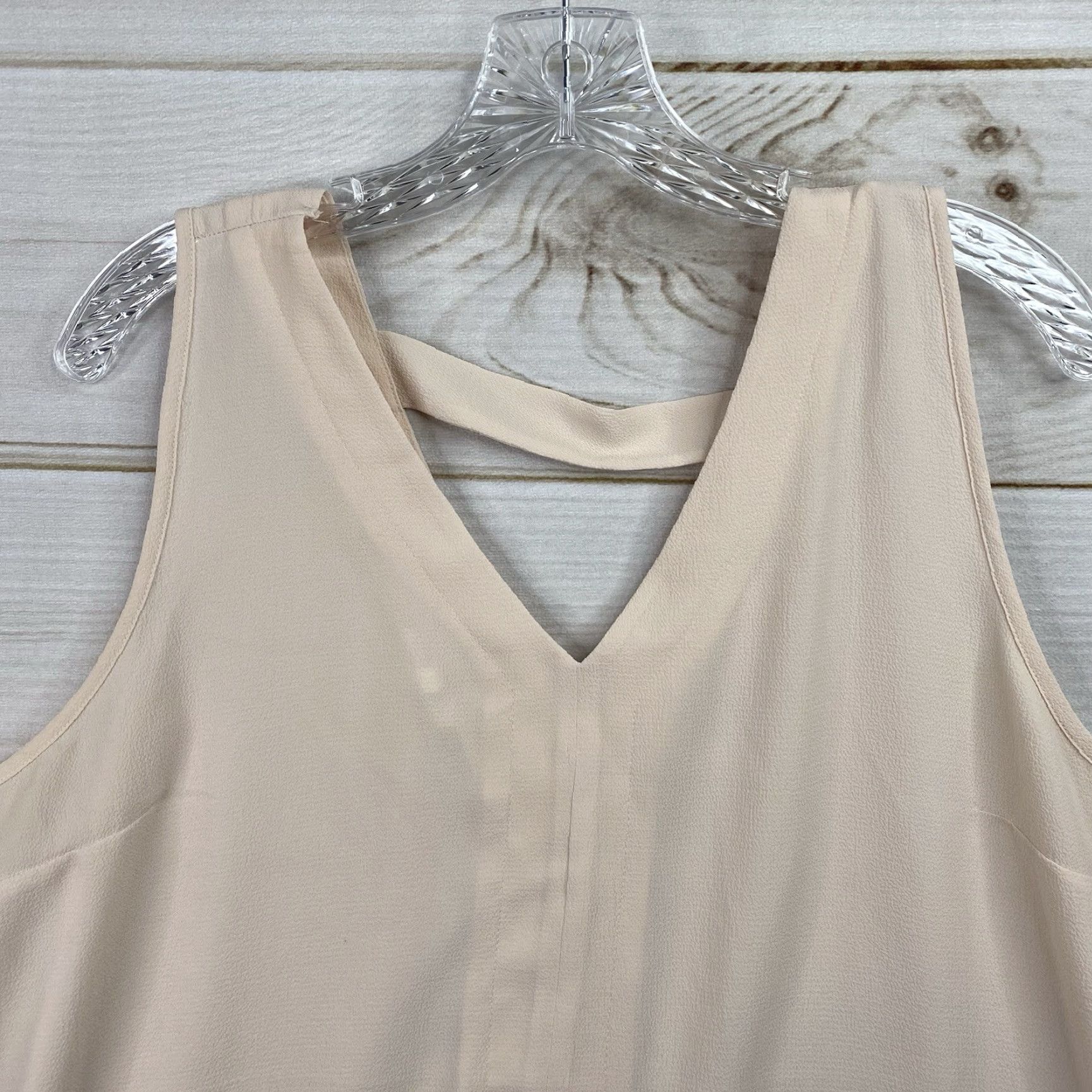 Vintage Maurices Womens Top Sz XL Peach Sheer V Neck Strappy Flowy Stretch Classic Y2K Size XL / US 12-14 / IT 48-50 - 2 Thumbnail