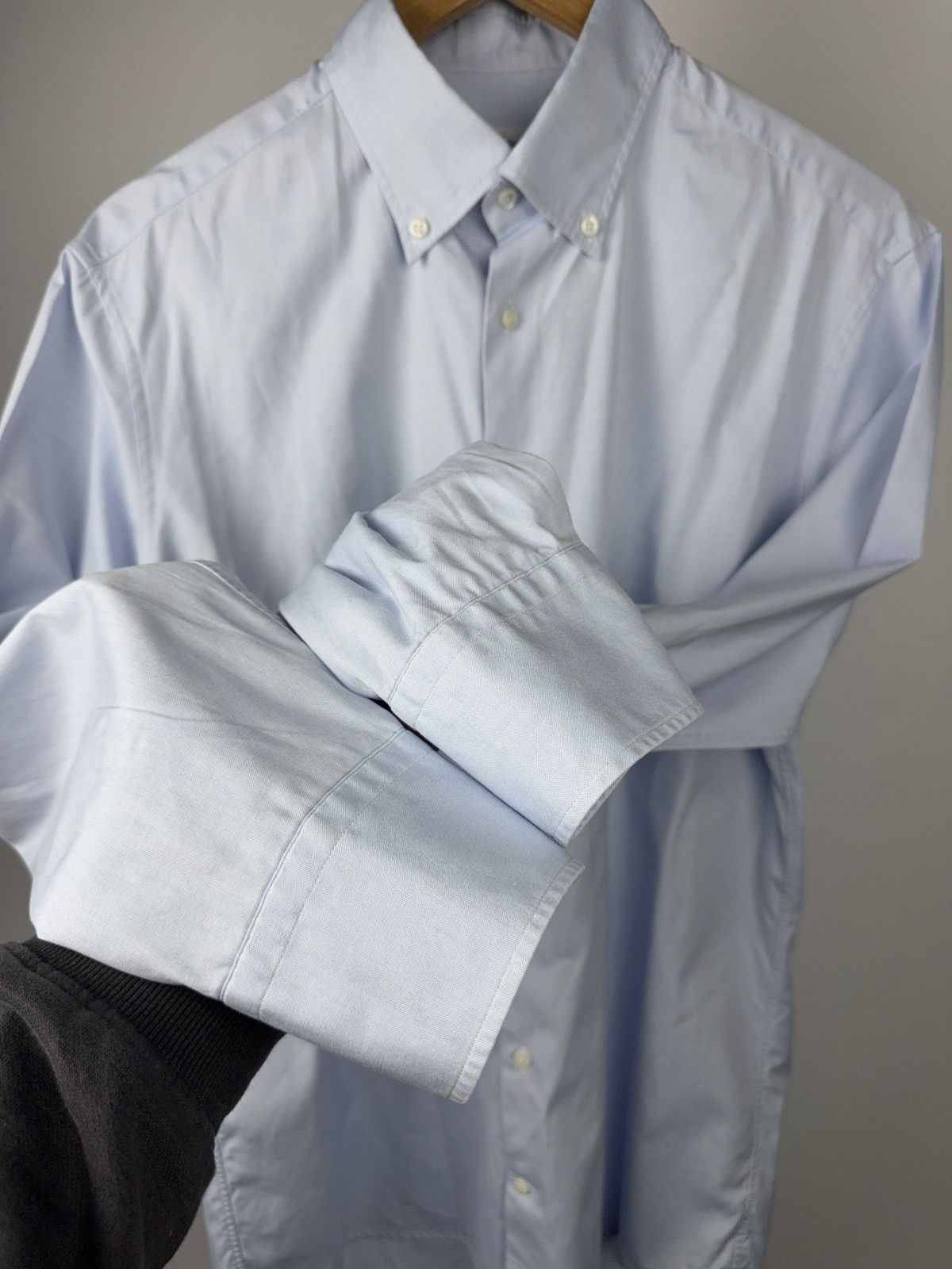 Strenstroms Luxury 00s Stenstroms Blue Twofold Cotton Button Down Shirt Size US M / EU 48-50 / 2 - 5 Thumbnail