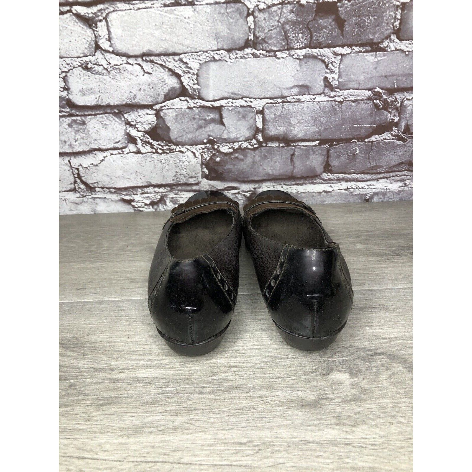 Other Munro Womens Morgan Brown Bronze Leather Kiltie Slip-On Flat Size US 8 / IT 38 - 13 Thumbnail