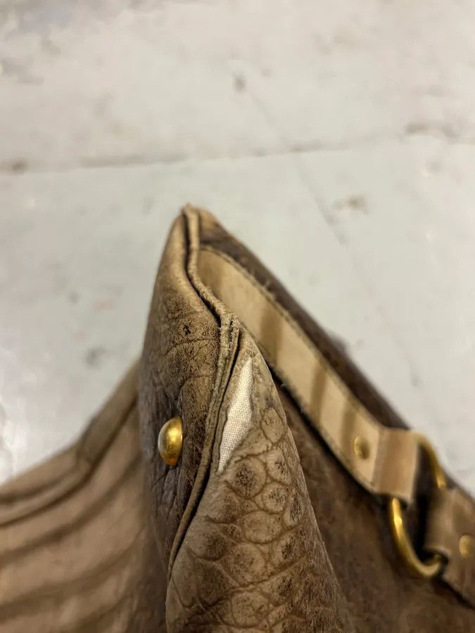 Yves Saint Laurent Yves Saint Laurent Easy Muse Crocodile Effect Gradient Brown Leather Bag Size ONE SIZE - 11 Thumbnail
