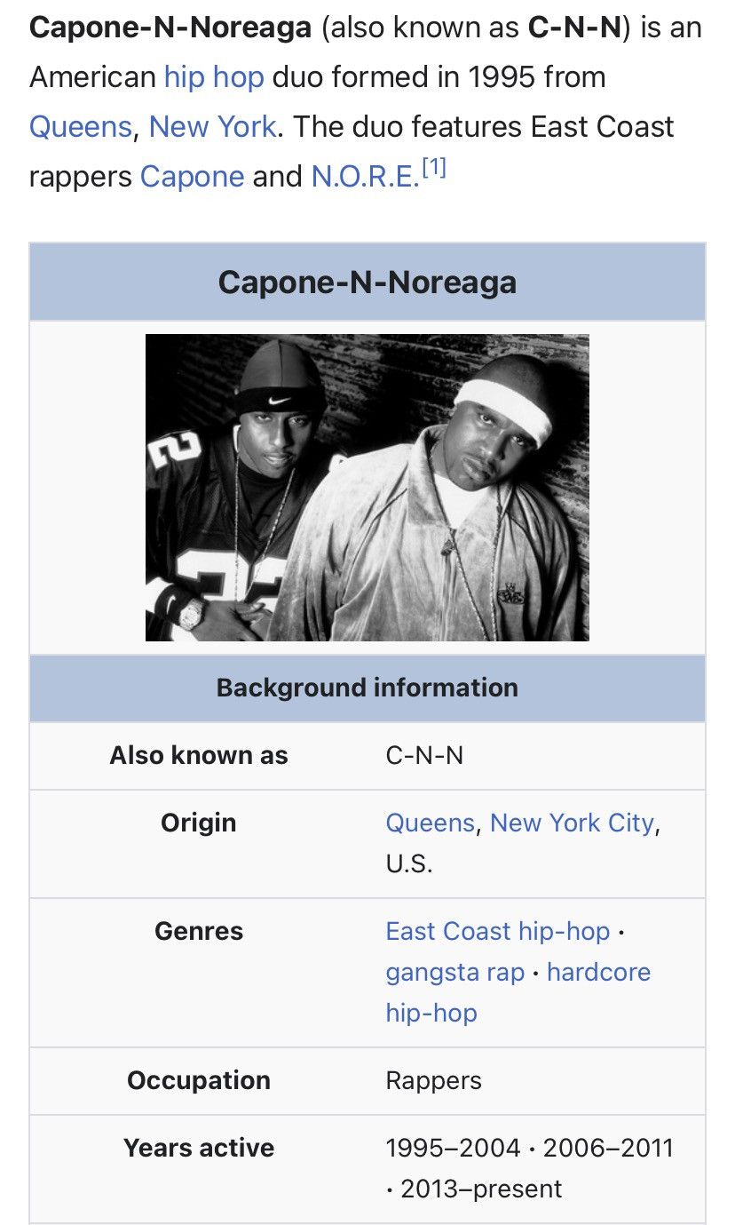 Rap Tees Sick🔥Original Vintage N.O.R.E x CAPONE-N-NOREAGA Rap Tees Size US M / EU 48-50 / 2 - 13 Thumbnail