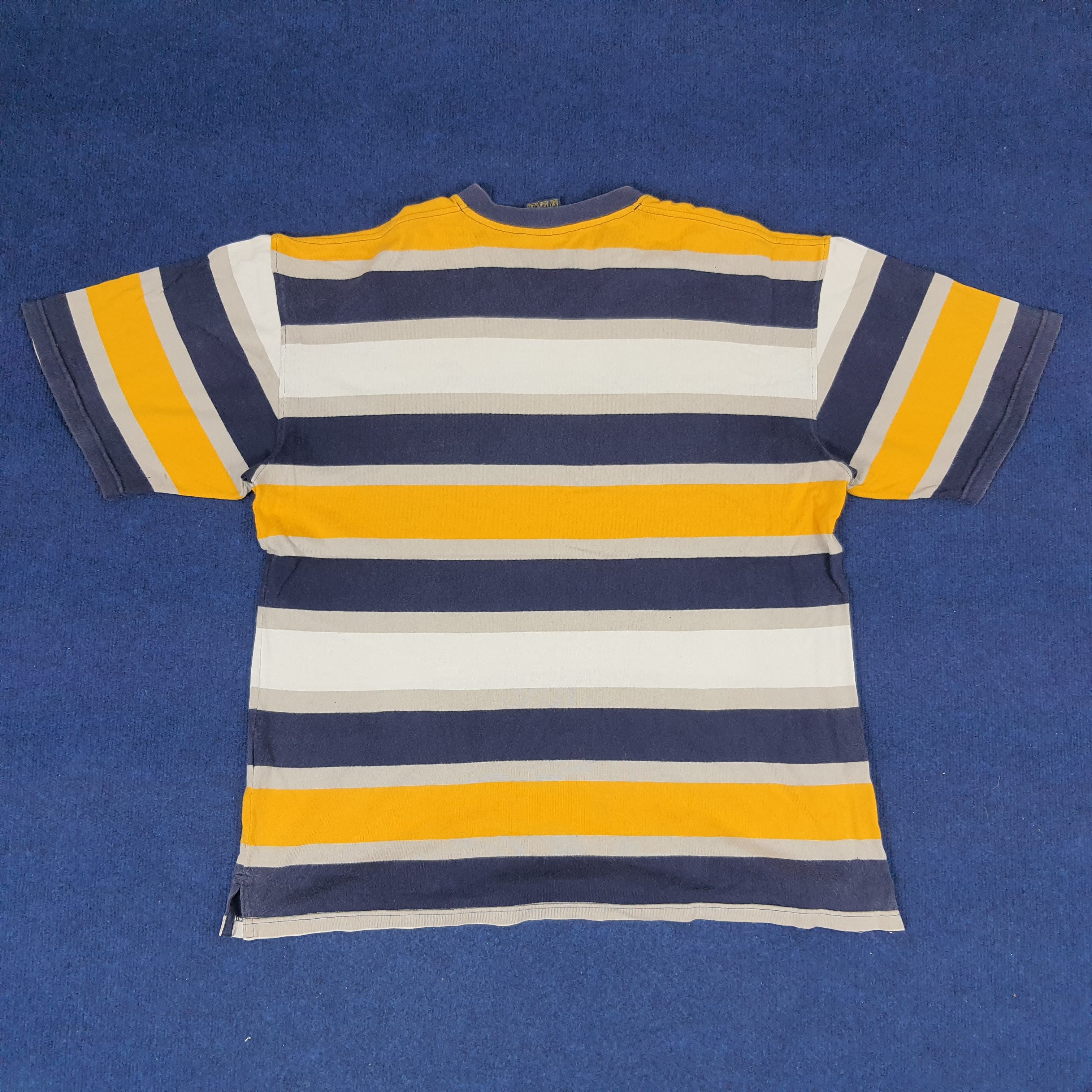 Designer × Karl Kani × Vintage Vintage Karl Kani Jeans Striped V Neck T-shirt Size US XL / EU 56 / 4 - 3 Thumbnail