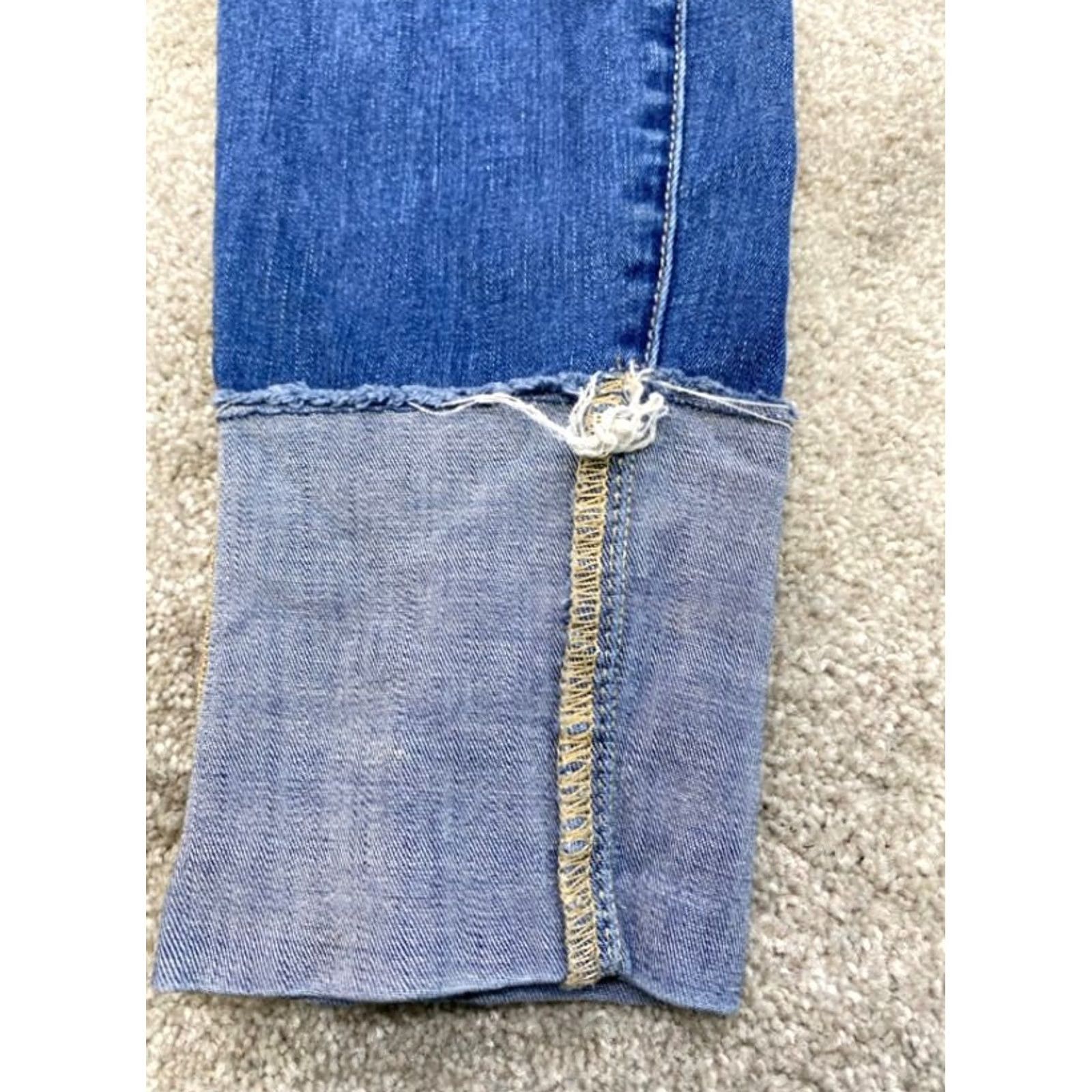 Vintage Maurices Jeans Women 28x28 Blue Denim Ankle Distressed Stretch 5925 Size 28" / US 6 / IT 42 - 2 Thumbnail