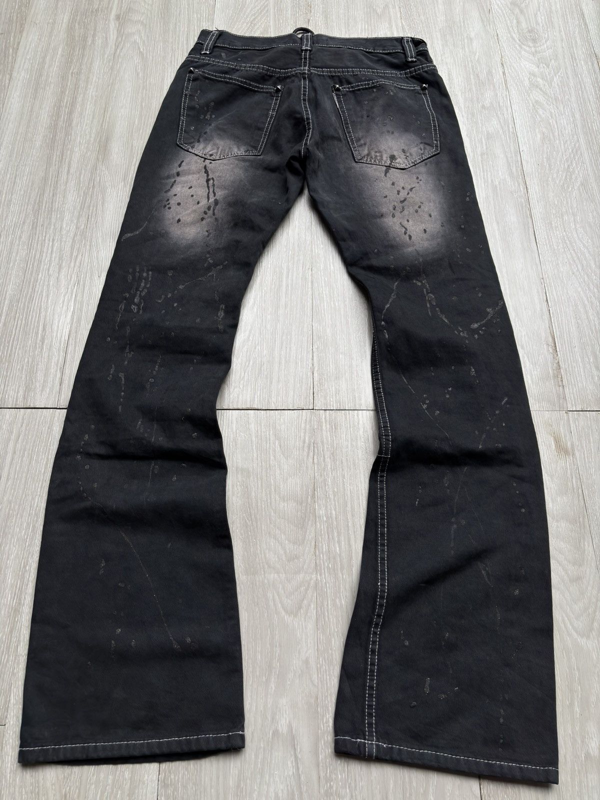 Japanese Brand KUI distressed mudwash flare jeans Size US 28 / EU 44 - 6 Thumbnail