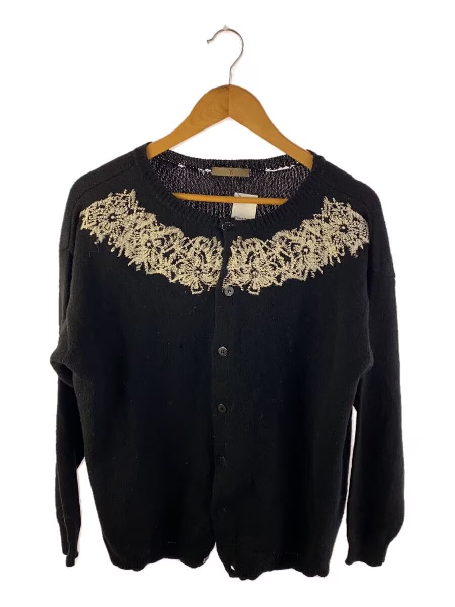 Yohji Yamamoto Flower Stitch Wool Knit Cardigan Size M / US 6-8 / IT 42-44 - 1 Thumbnail