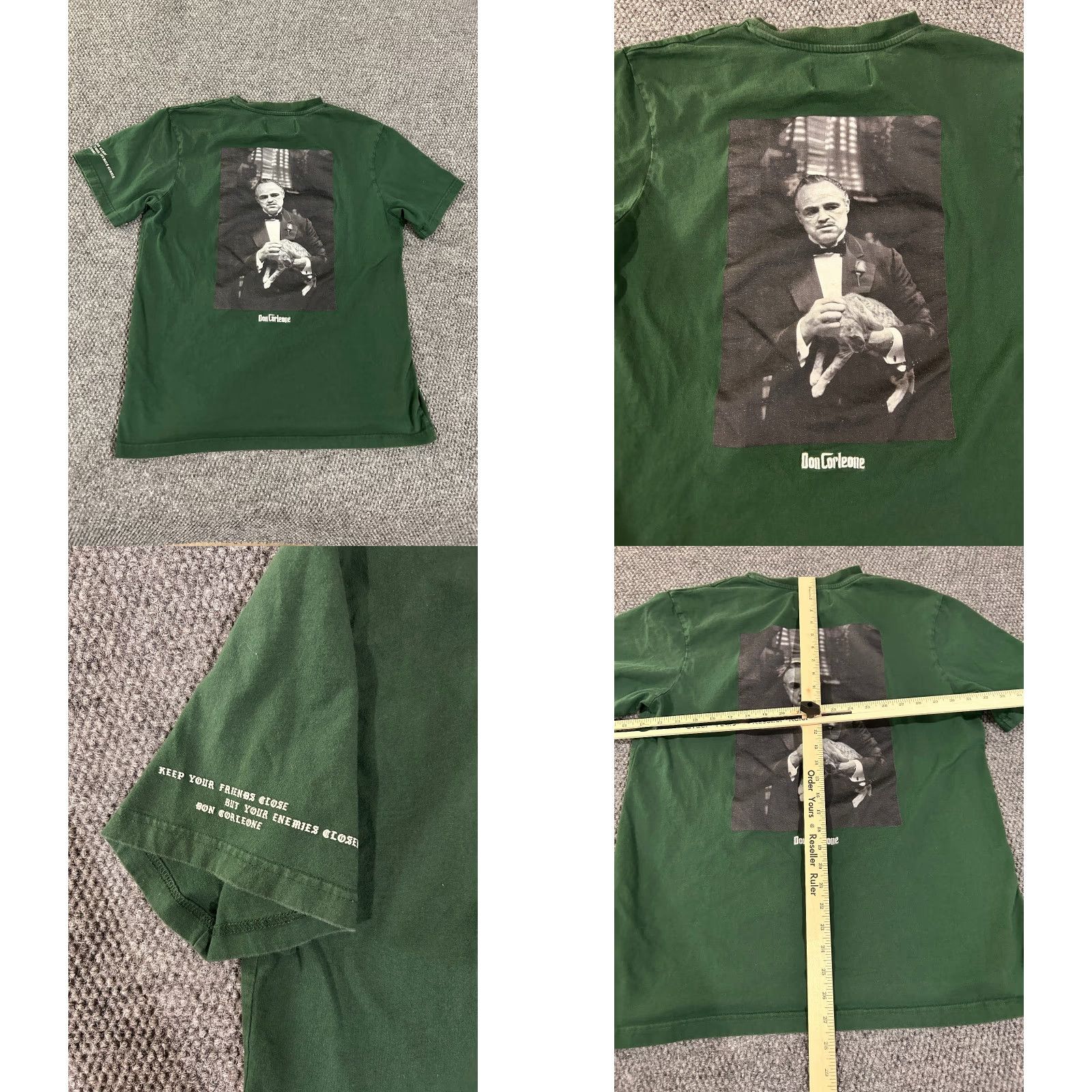 Palace The Godfather Shirt Mens L Green Graphic Print Nike Dri-Fit Crew Neck Short Sleeve Regular Vintage No Size US L / EU 52-54 / 3 - 8 Thumbnail