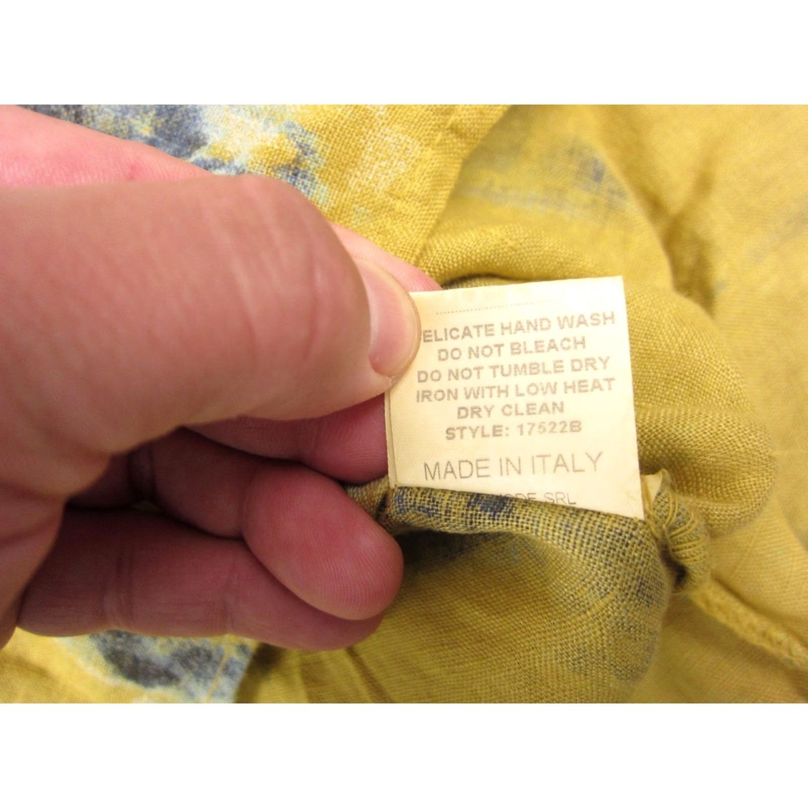 Vintage Bellambra Shirt Womens Large L Yellow Tie Dye 100% Linen Blouse Casual Classic Size L / US 10 / IT 46 - 5 Thumbnail