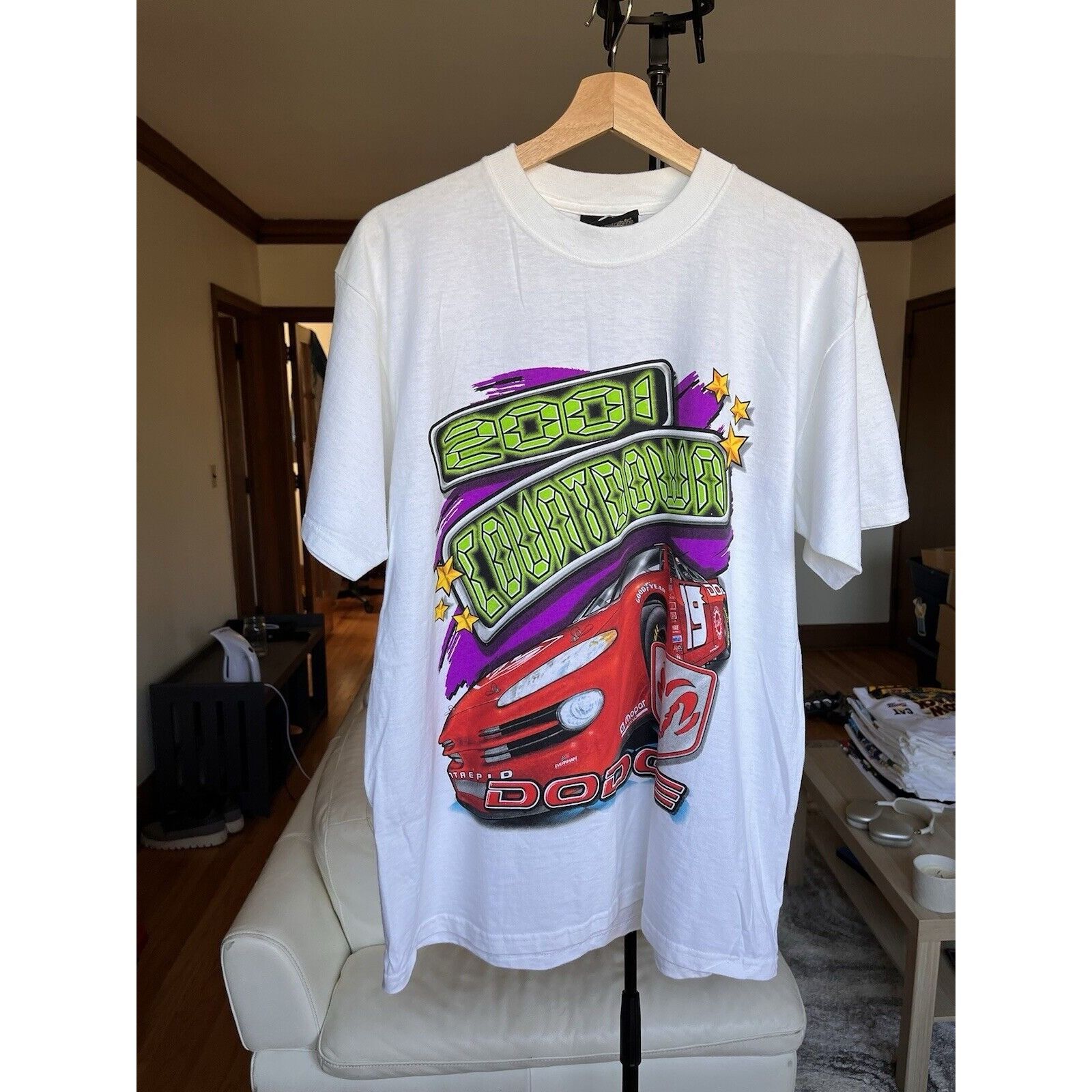 NASCAR NEW VINTAGE CHASE NASCAR 2001 RACING EVENHAM MOTORS DODGE T Size US M / EU 48-50 / 2 - 1 Thumbnail