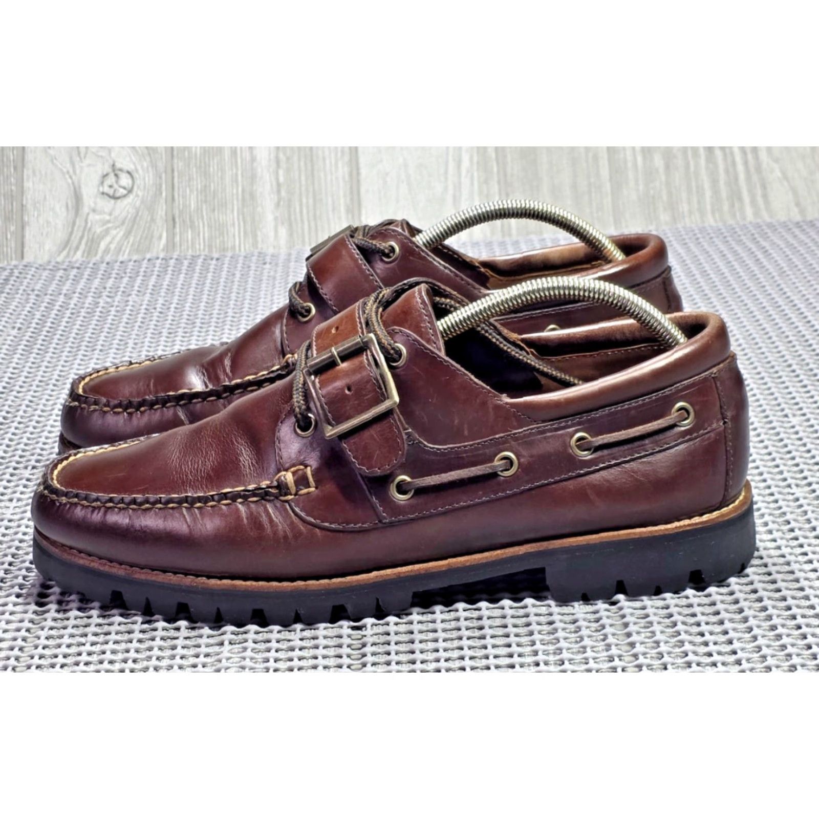 J.Crew J.CREW Hampshire Leather Dark Burgundy Buckle Derby Loafer Sz 10 Vibram Sole Leather Upper Leather Lining Dress Mens Shoes Size US 10 / EU 43 - 4 Thumbnail
