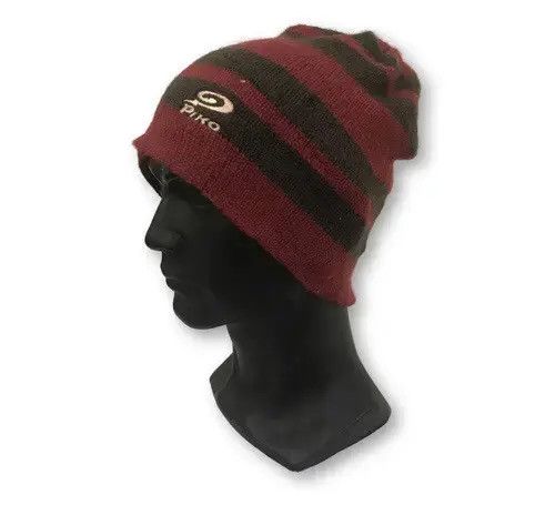 Japanese Brand Piko Stripe Design Beanie Hat Size ONE SIZE - 1 Thumbnail