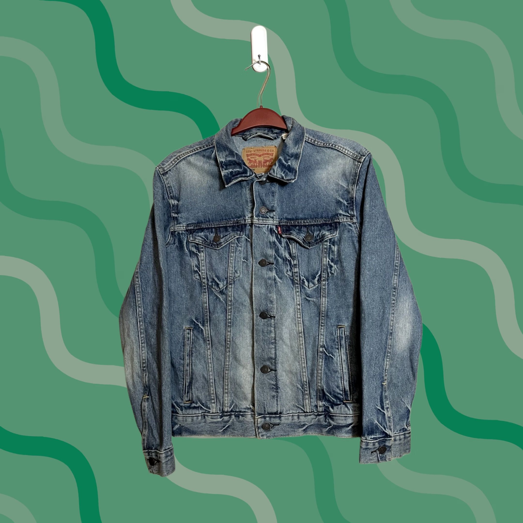 Levi's Levi’s Trucker Jacket Men Blue Denim Size M 100% Cotton Regular Pockets Collared Button Front Size US M / EU 48-50 / 2 - 1 Thumbnail