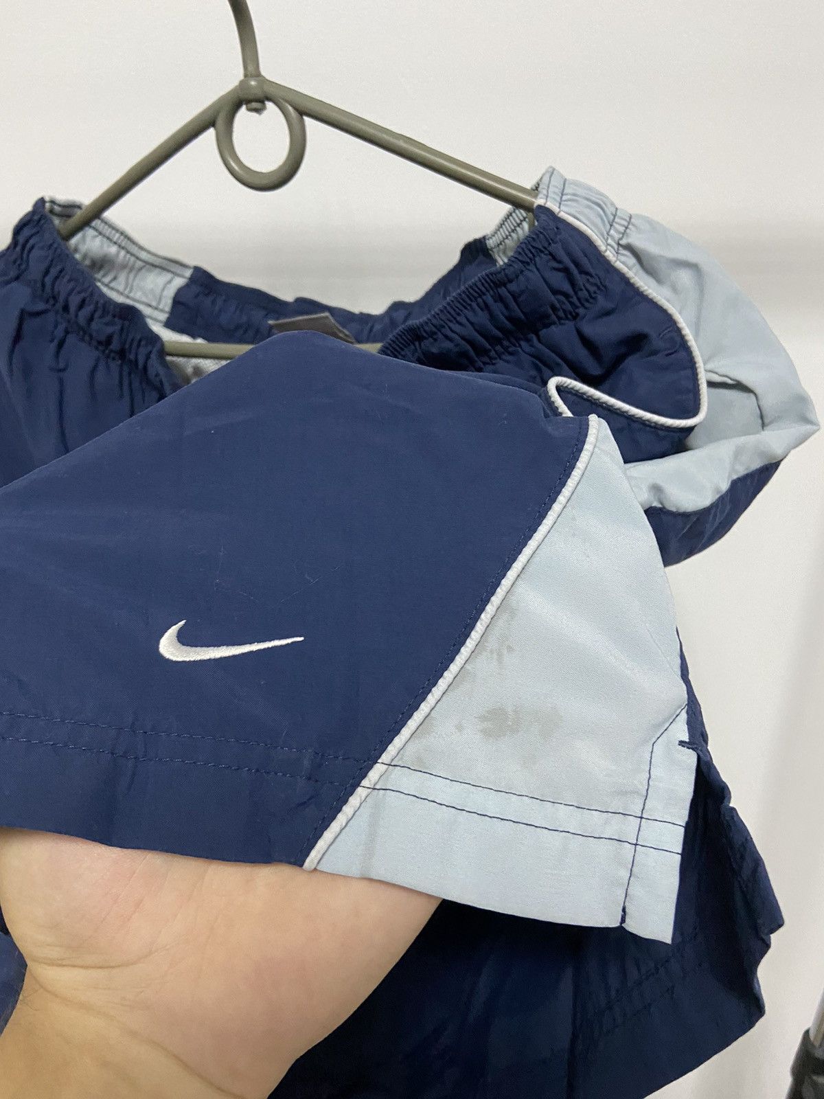 Nike × Vintage Nike Shorts Vintage Small Logo Style Y2K Nylon Stripe Size US 36 / EU 52 - 6 Thumbnail