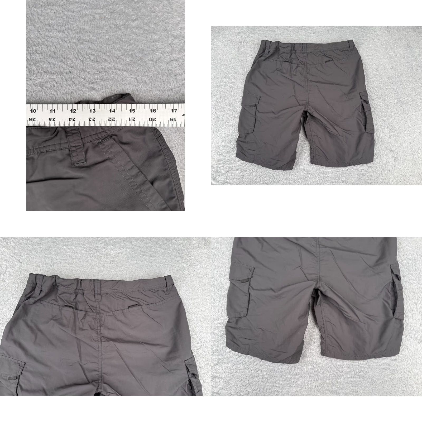 Vintage REI Shorts Women 12 Gray Cargo 100% Nylon Blend Hiking Camping Outdoor 32x9 Cargo Pocket Pockets Size 34" / US 12 / IT 48 - 9 Thumbnail