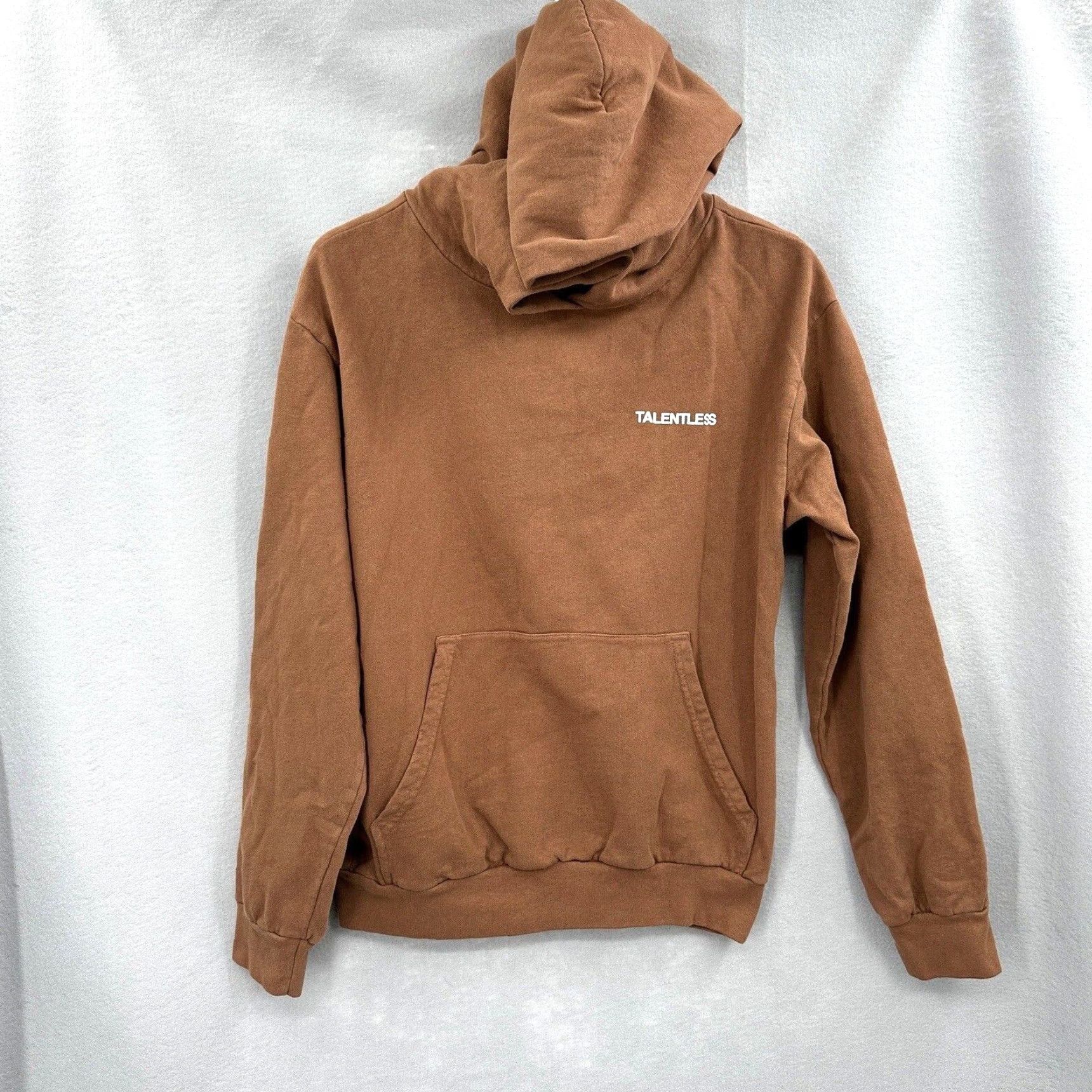 Talentless Talentless Hoodie Mens Small Tan Pocket Sweatshirt Scott Disick Streetwear y2k Size US S / EU 44-46 / 1 - 2 Thumbnail