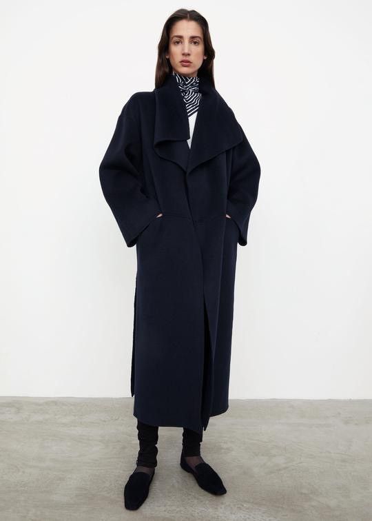 Toteme signature cashmere annecy coat navy size xxs