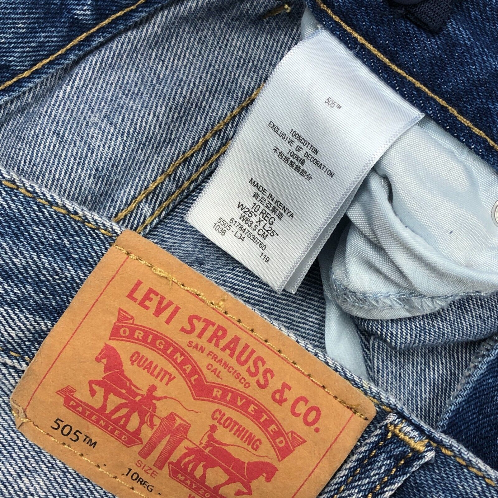 Levi's Levis Womens 505 Denim Jeans Pants Bottoms Size 10 Reg 25x25 Size 32" / US 10 / IT 46 - 4 Thumbnail
