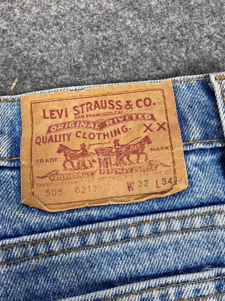 Levi's vintage levis 505 regular fit denim nice design Size US 32 / EU 48 - 6 Thumbnail