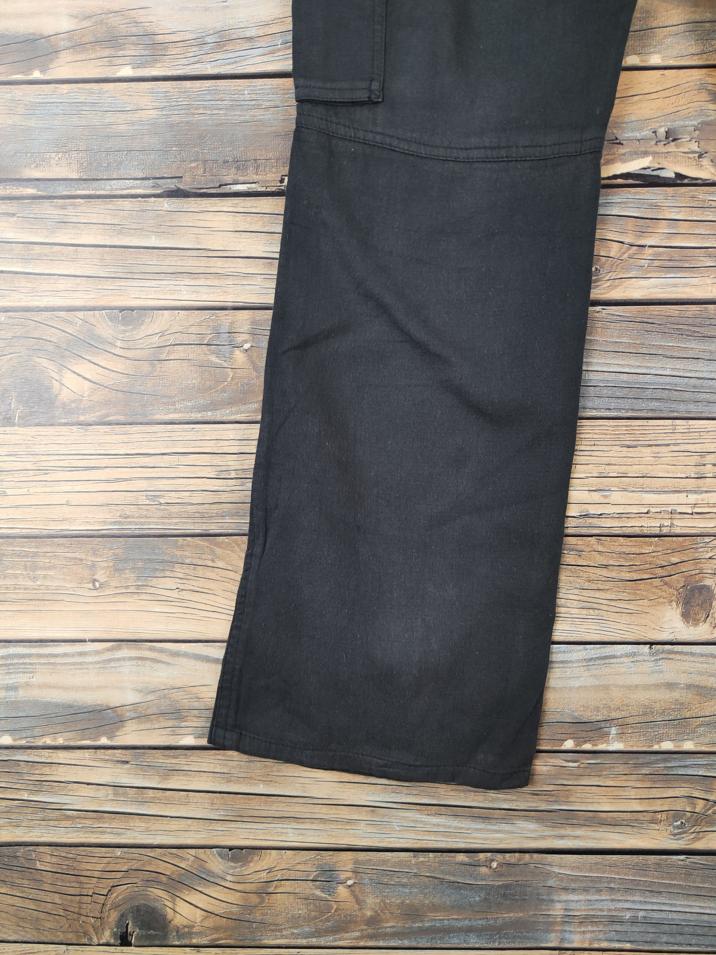 Japanese Brand DL Poe de Deux Black Multipocket Tactical Cargo Pants #1370 Size 29" - 9 Thumbnail