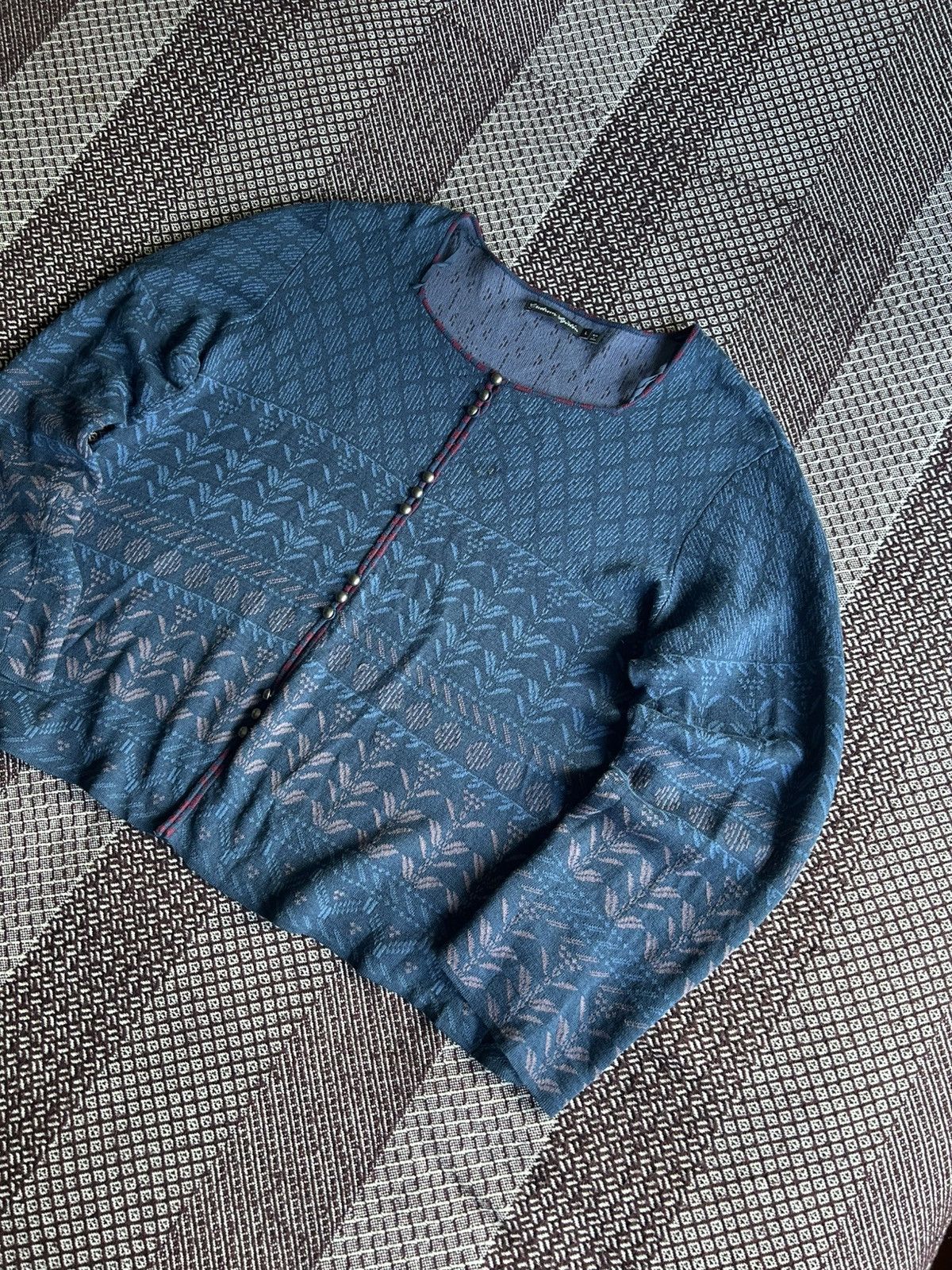 Gudrun Sjoden × Japanese Brand × Vintage Gurdun Sjóden Cardigan Womens Linen Avantgarde Japanese SZ L Size L / US 10 / IT 46 - 2 Thumbnail