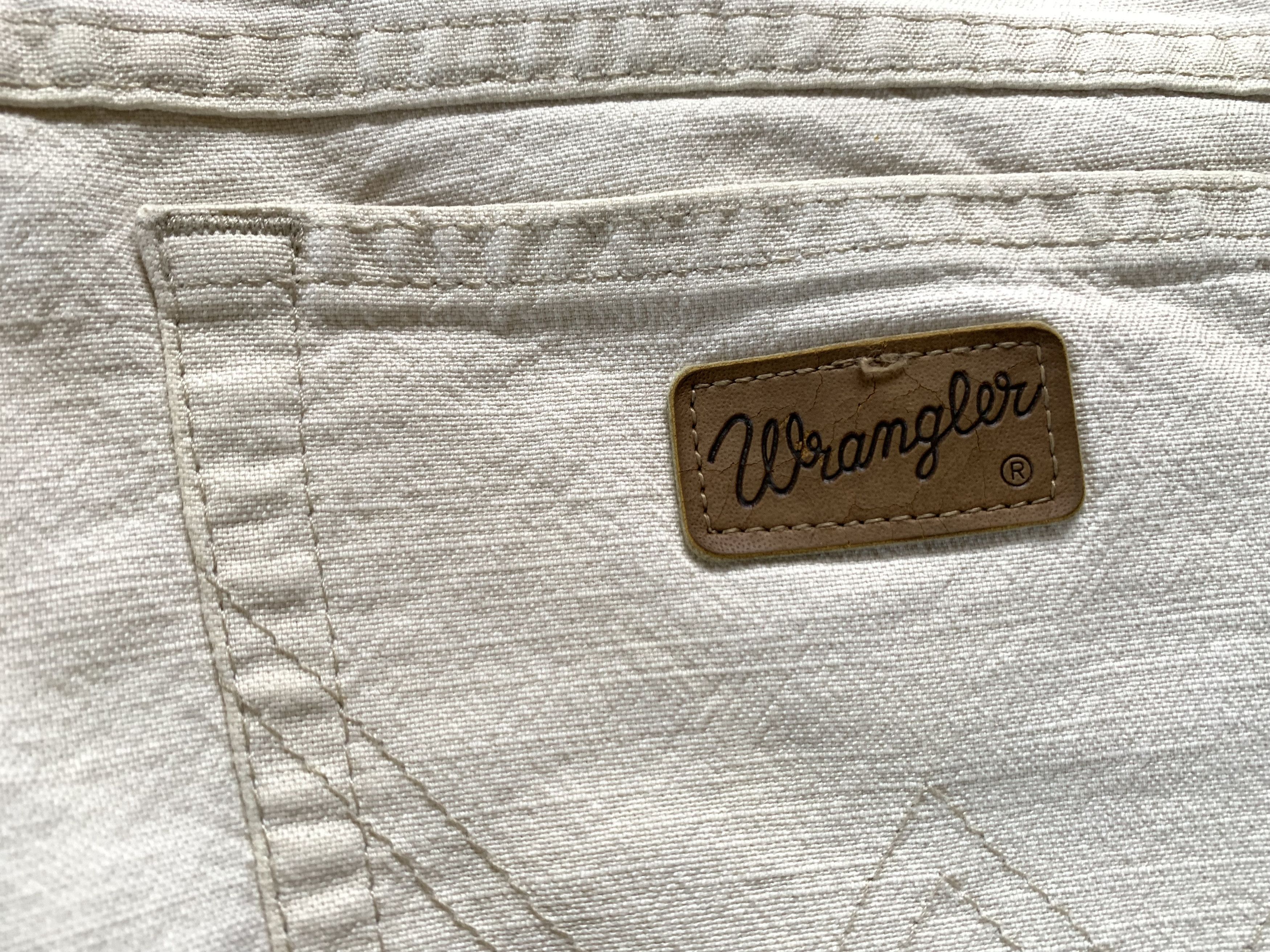 Vintage × Wrangler Wrangler Texas Stretch Vintage Beige Jeans Pants Size US 33 - 9 Thumbnail