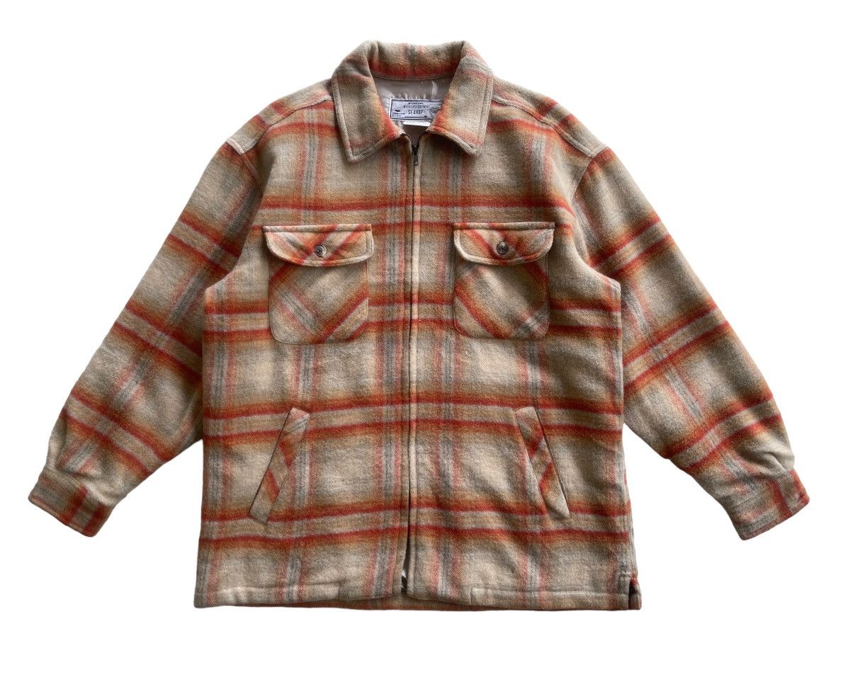 Japanese Brand Vintage 90s Wool Mohair Flannel Workers Jacket Size US M / EU 48-50 / 2 - 5 Thumbnail