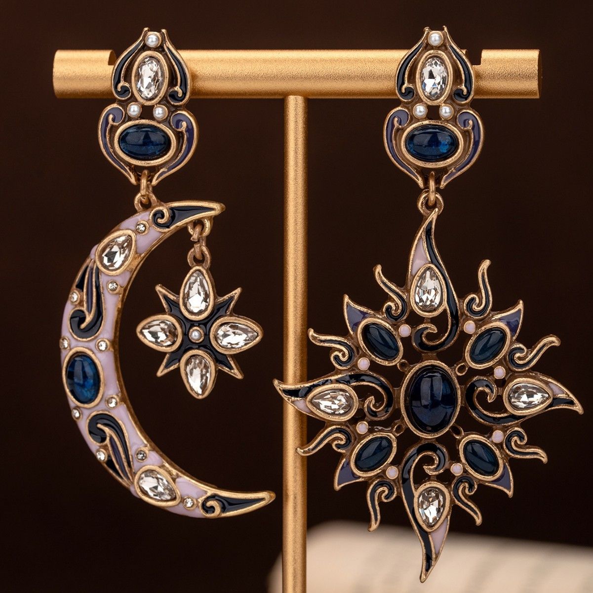 Other Asymmetrical moon star earrings Size ONE SIZE - 3 Thumbnail