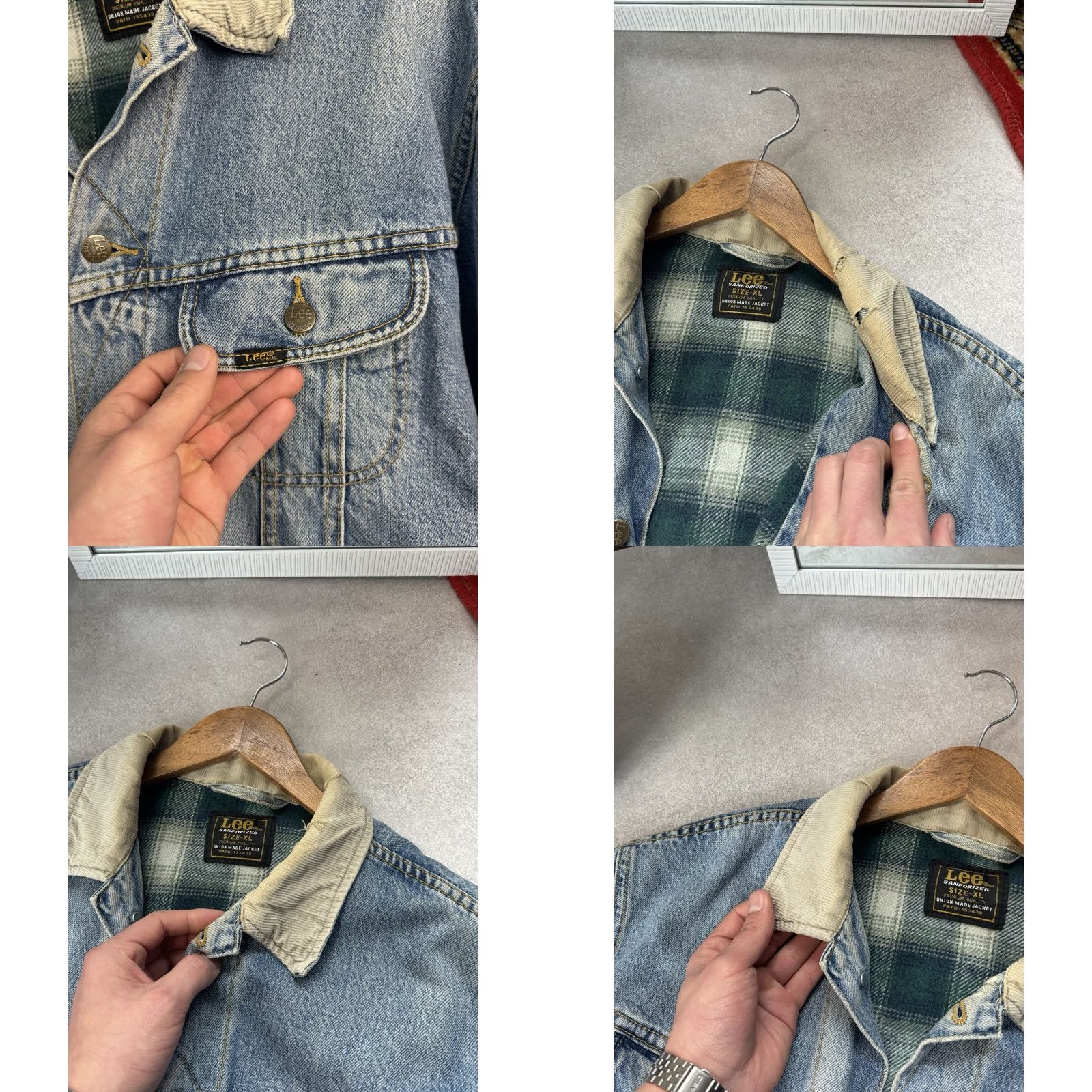 Lee VINTAGE Lee Jacket denim blue size XL Mens 90s Style Button Up Pockets Bomber Casual Workwear Size US 36 / EU 52 - 9 Thumbnail