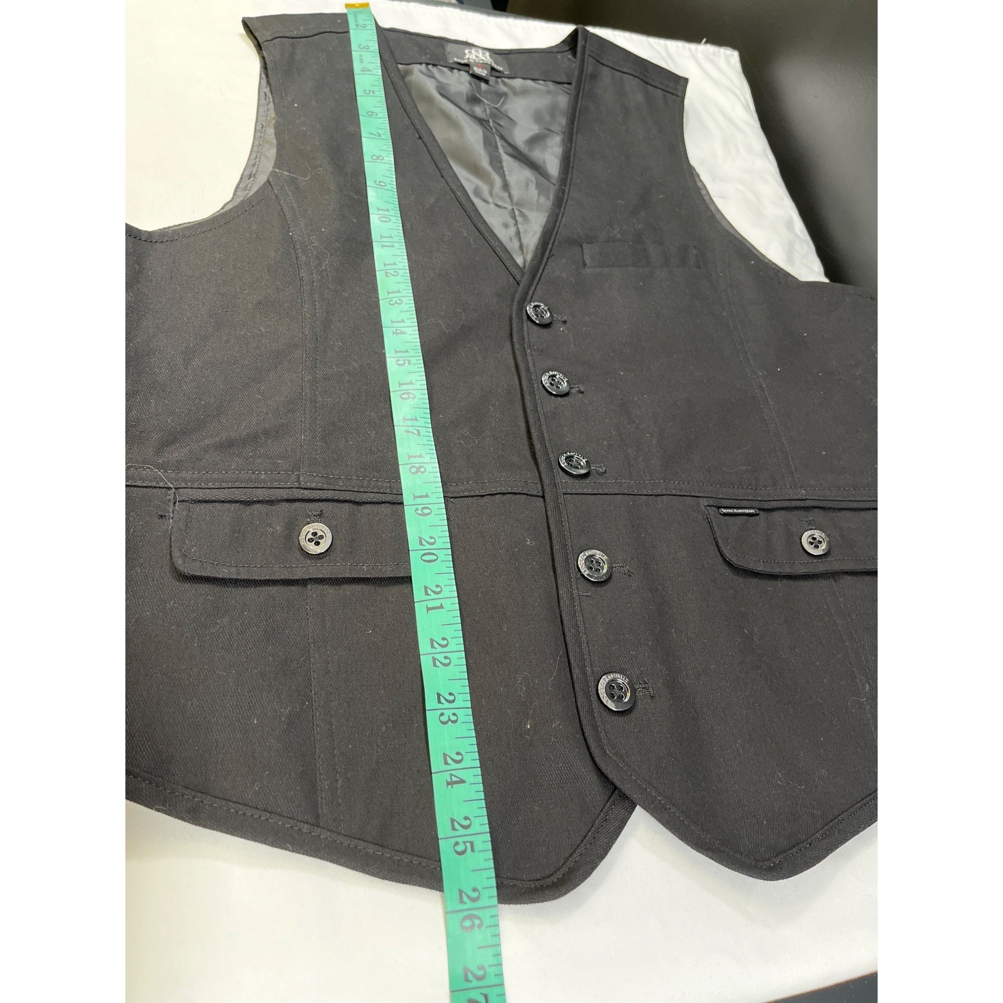Rock & Republic Rock & Republic Men's Black Waist Coat/Vest Size L SKU 5709 Size US L / EU 52-54 / 3 - 7 Thumbnail