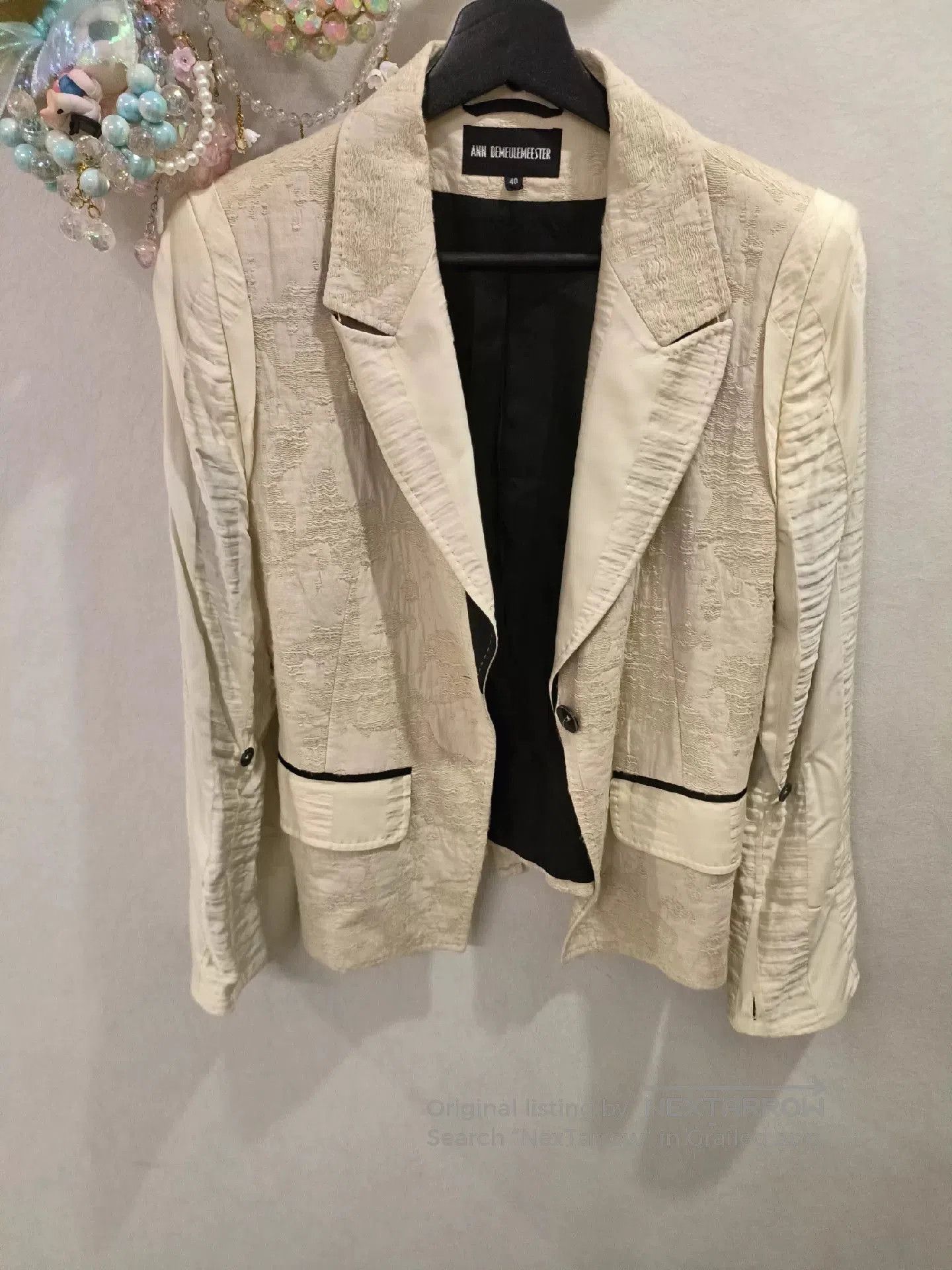 Ann Demeulemeester Ann Demeulemeester Women's Beige Blazer. Size S / US 4 / IT 40 - 1 Thumbnail