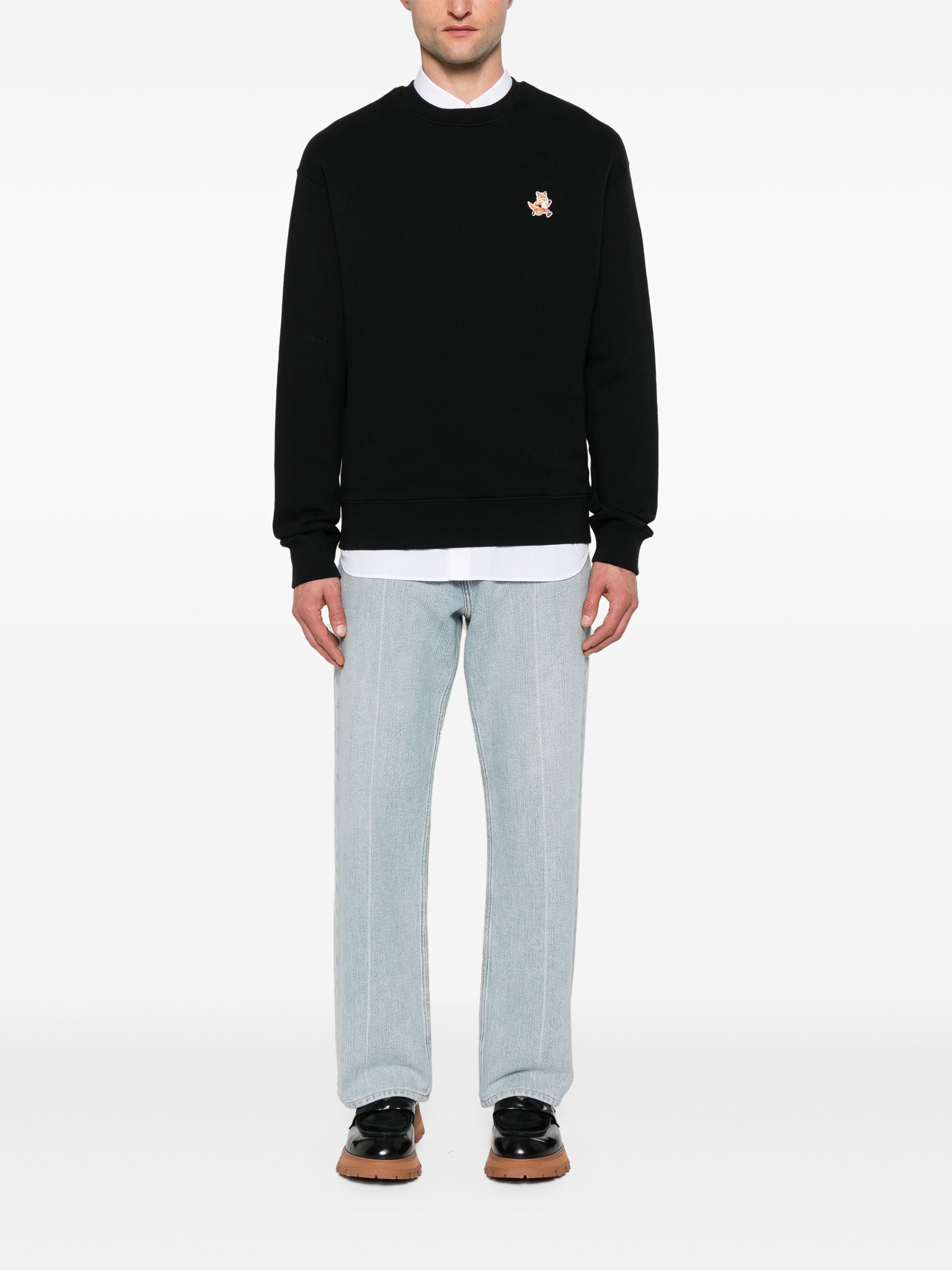 Maison Kitsune o1s22i1n1124 Speedy Fox Comfort Fit Sweatshirt in Black Size US M / EU 48-50 / 2 - 2 Thumbnail