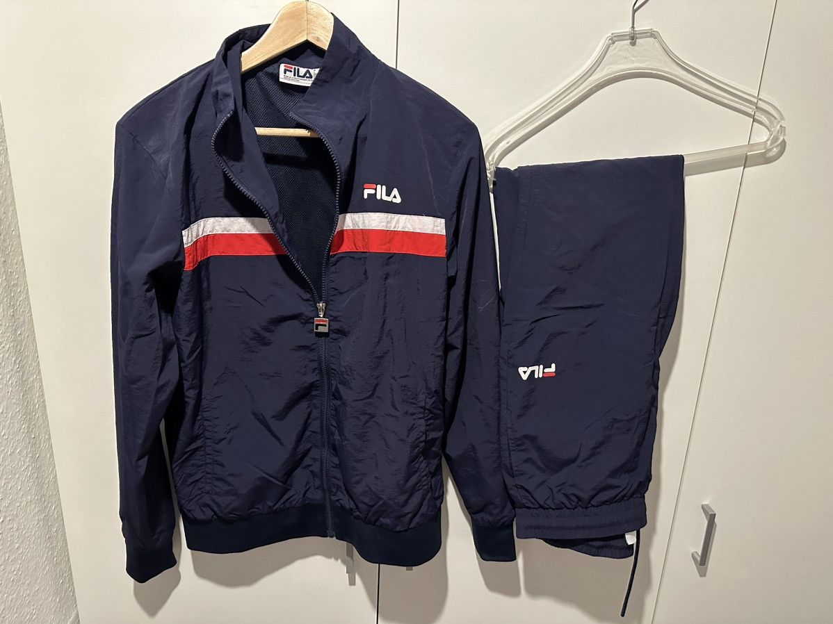 image of Fila Trainingsanzug Jogginganzug Size S Vintage Tracksuit in Blue, Men's