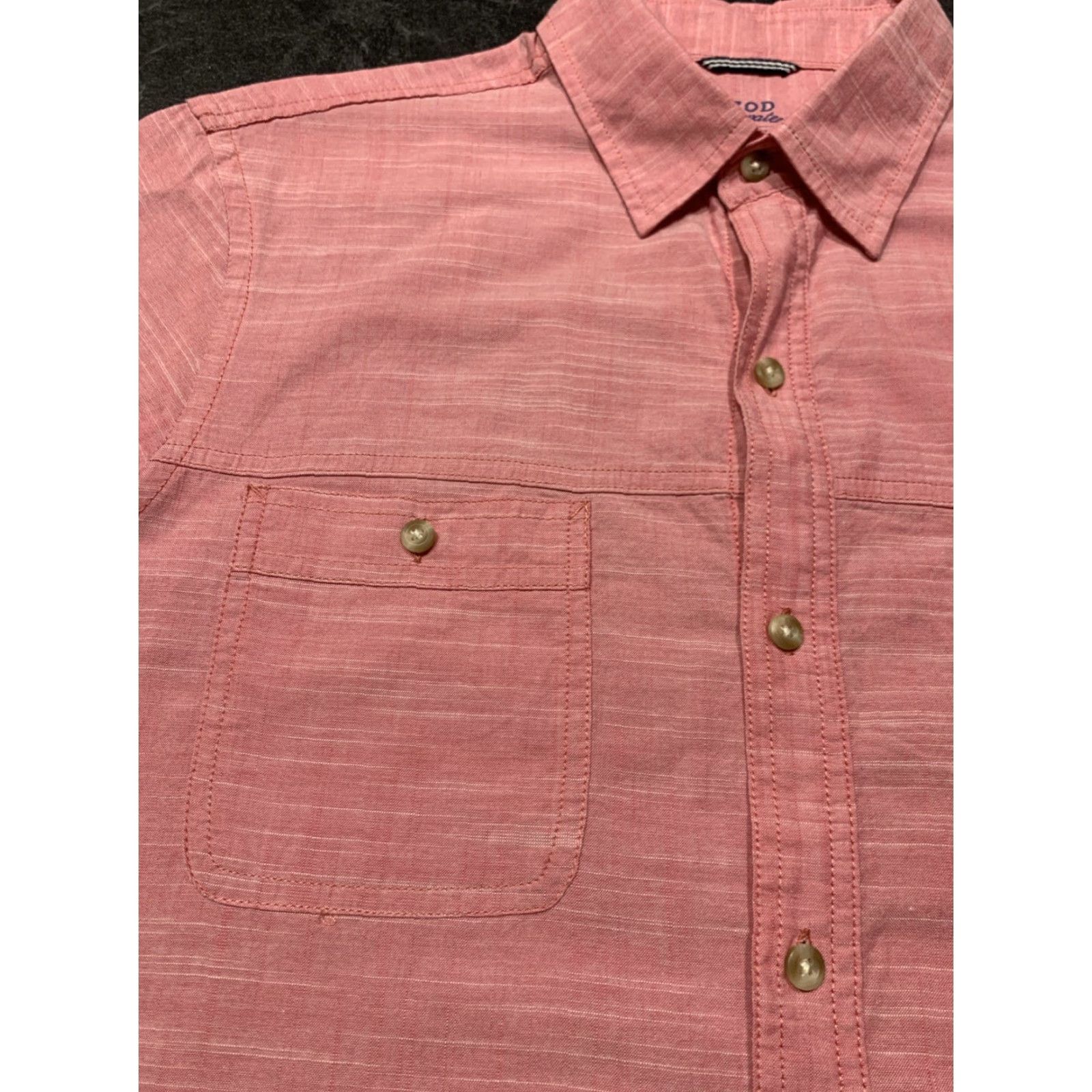 Izod VINTAGE IZOD Saltwater Classic Men's Short Sleeve Button-Up Shirt Pink 44 Chest Casual Size US M / EU 48-50 / 2 - 4 Thumbnail