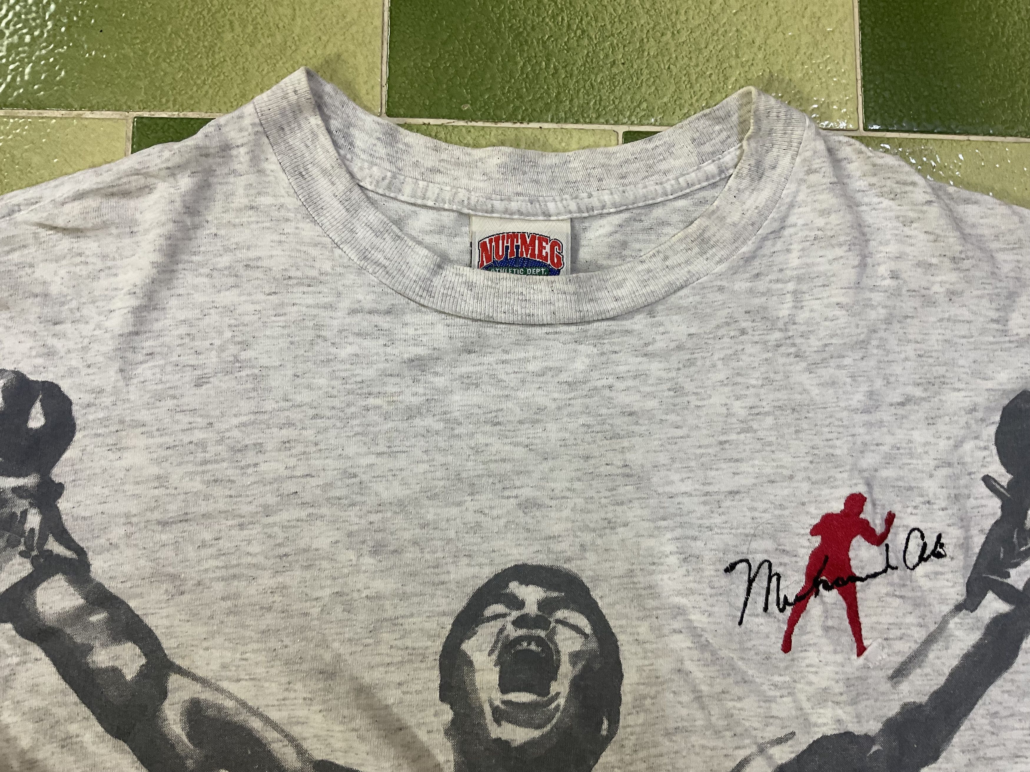 Nutmeg Vintage 90s Muhammad Ali Boxing T-Shirt by Nutmeg Mills Size US L / EU 52-54 / 3 - 2 Thumbnail