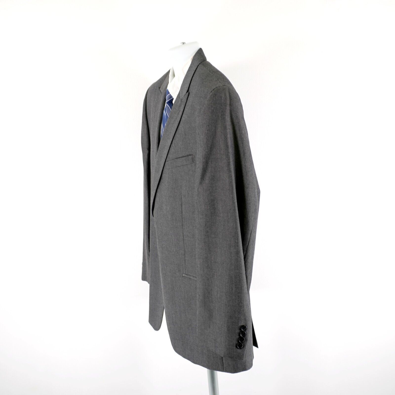 Joseph Abboud Joe Joseph Abboud Polyester Gray Herringbone 2 Button 2 Piec Size 42R - 6 Thumbnail