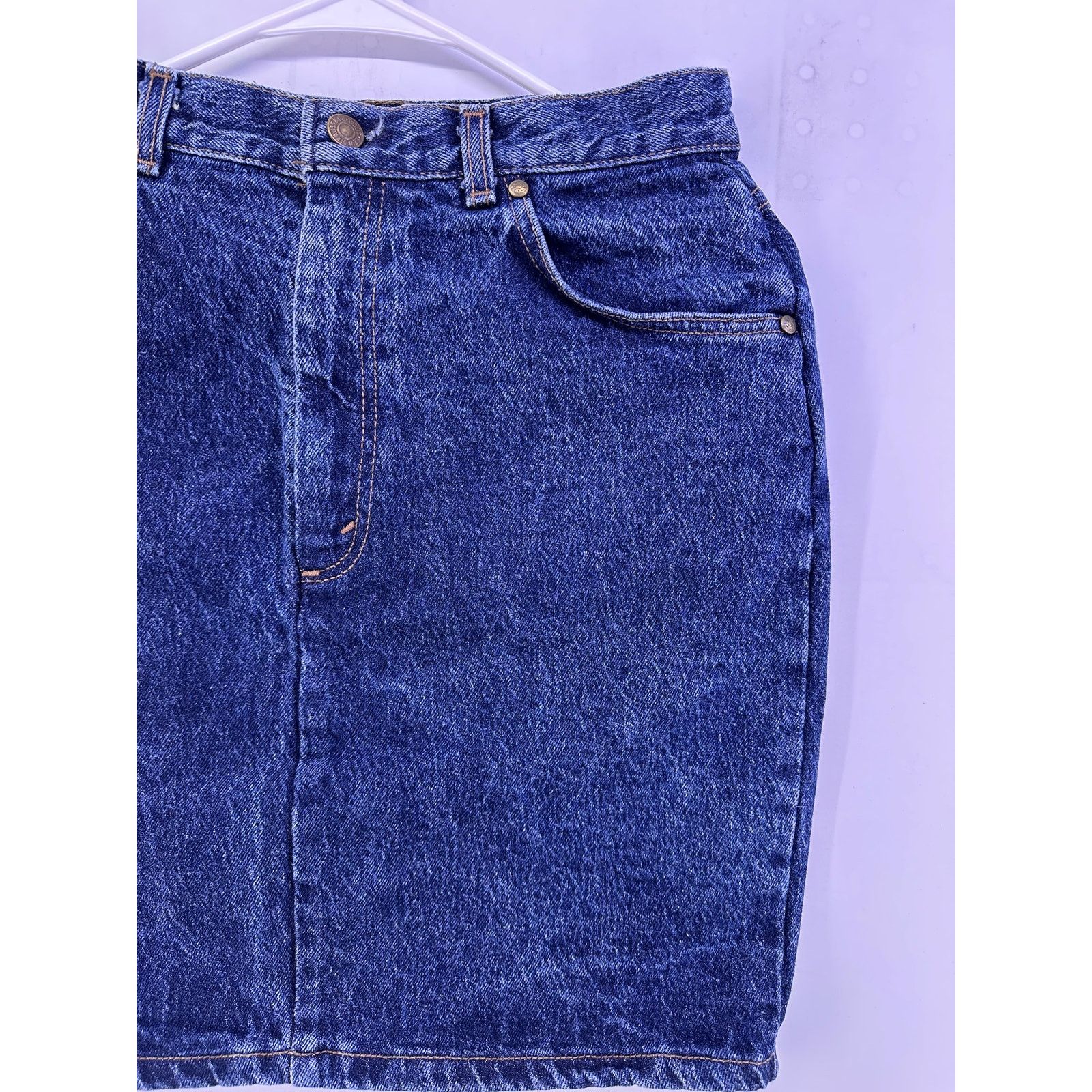 Levi's Vintage 90s Levi’s Batwing Blue Demin Skirt Size 11 Women’s Size 32" / US 10 / IT 46 - 5 Thumbnail