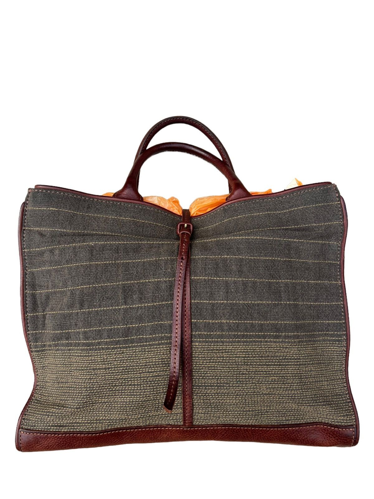 Leather Genten Japan Hybrid Canvas Leather Bag Size ONE SIZE - 1 Thumbnail