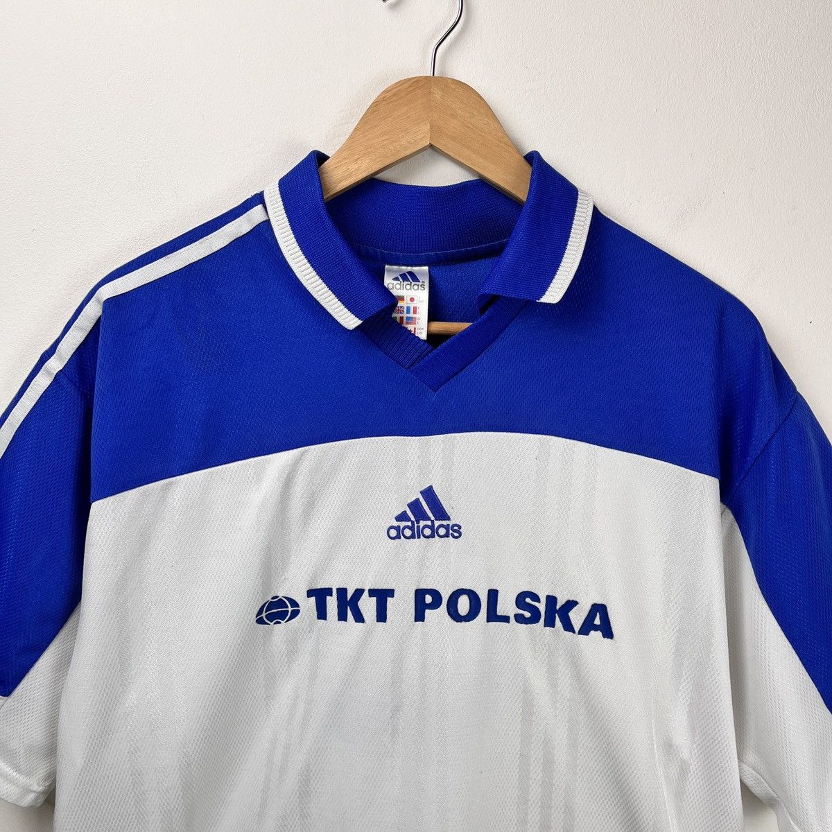 Adidas Adidas TKT Polska Soccer Jersey Vintage 90s Y2k Blockcore Size US L / EU 52-54 / 3 - 3 Thumbnail