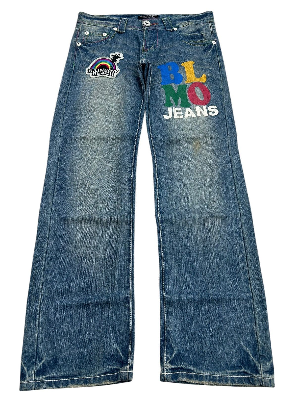 Japanese Brand Y2k Blue Moon Blue Jeans Art Jeans Size US 32 / EU 48 - 1 Thumbnail