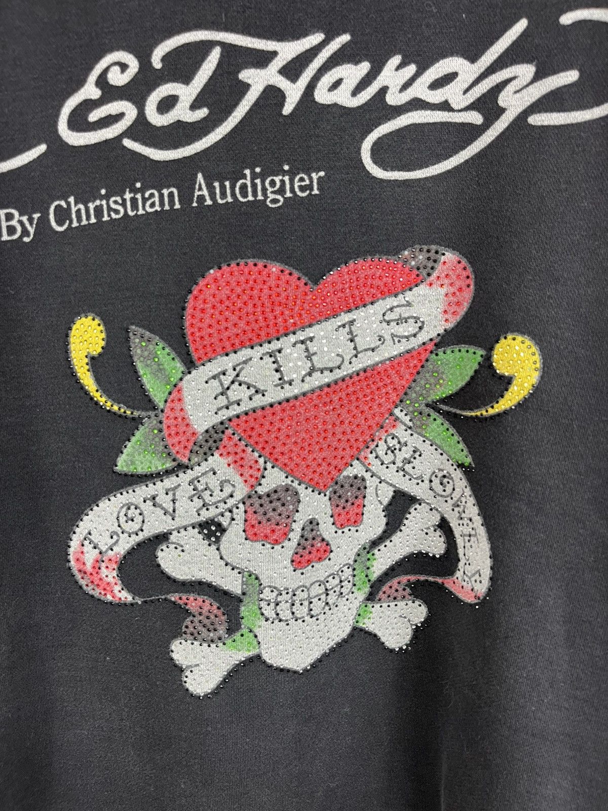 Ed Hardy × Vintage Vintage Ed Hardy by Christian Audigier y2k zip hoodie heart Size US M / EU 48-50 / 2 - 17 Thumbnail