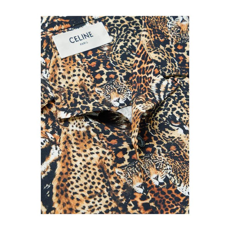 Celine o1w1db10724 Hawallian Shirt in Printed Viscose Multicolor Size US XXS / EU 40 - 2 Thumbnail