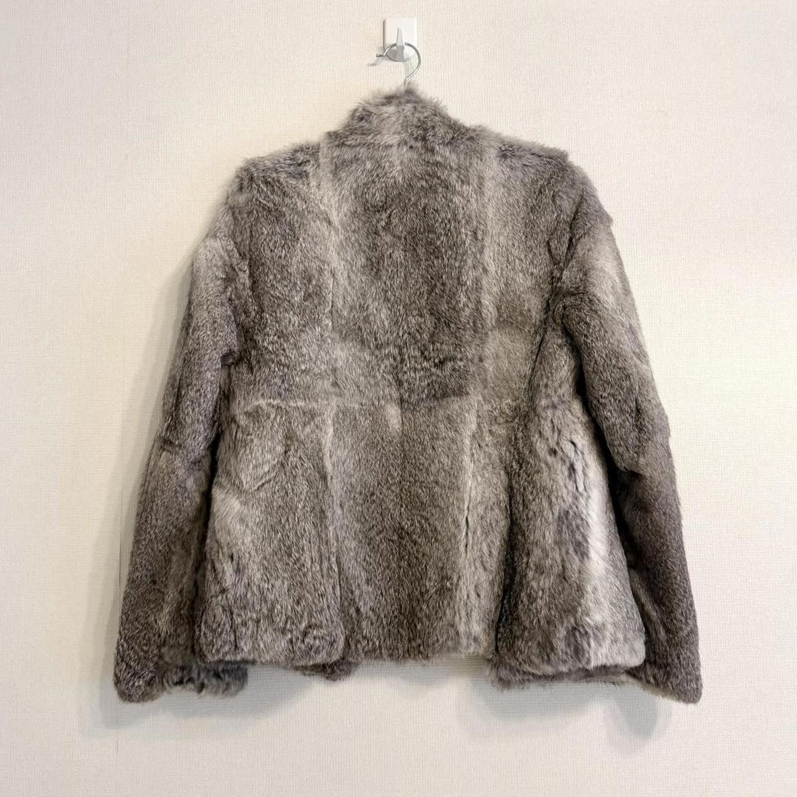 Other Real rabbit fur 2000s grunge gray vintage short jacket coat Size XS / US 0-2 / IT 36-38 - 4 Thumbnail