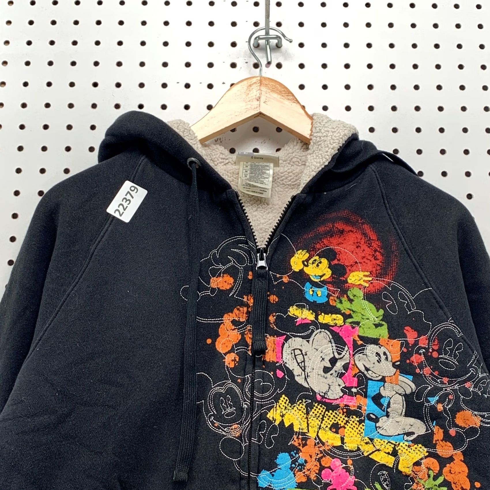 Disney Disney Disneyland Sweatshirt Hooded Sherpa Lined Black Womens Medium 22x24.5 Size M / US 6-8 / IT 42-44 - 2 Thumbnail