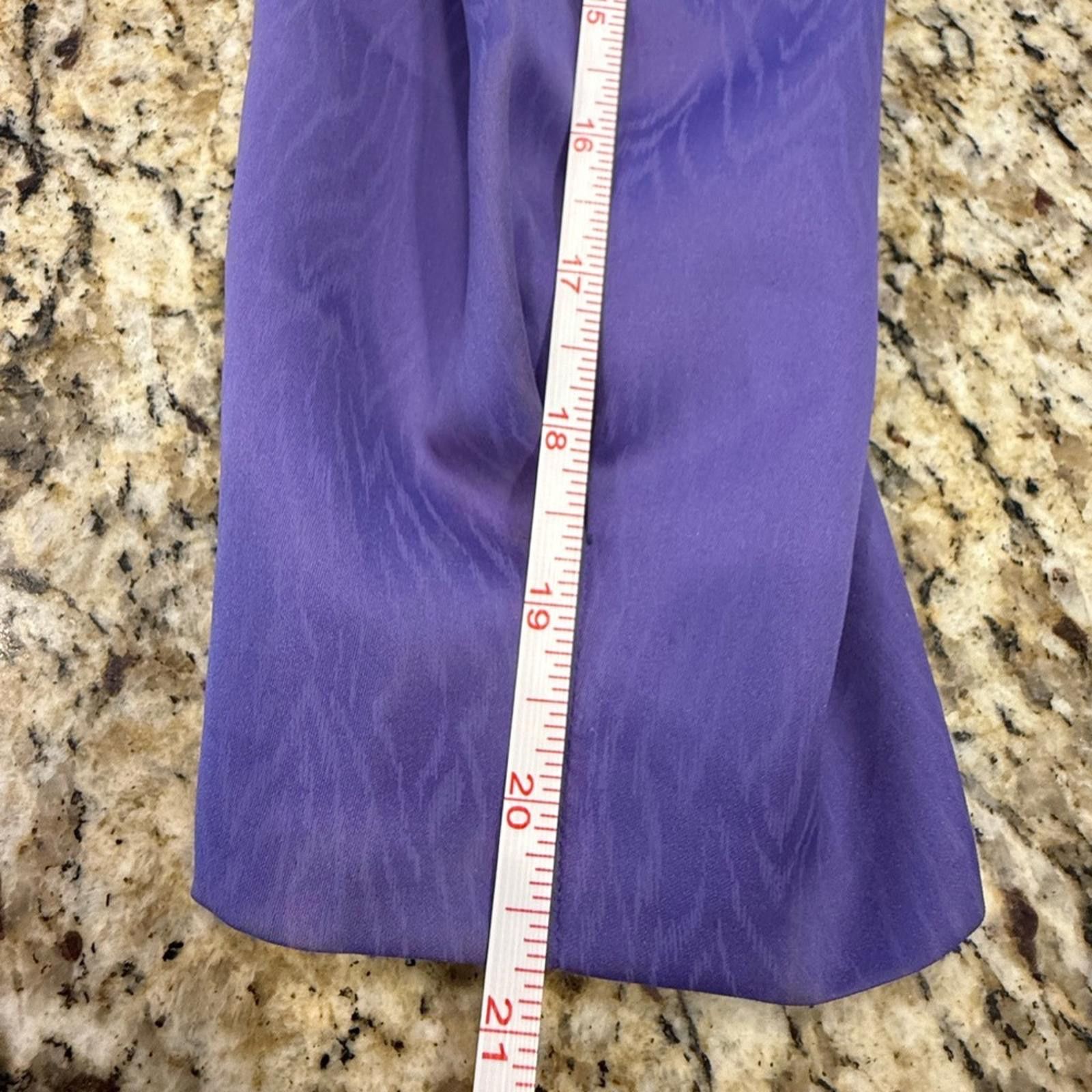 Other Purple dressy top subtle swirled pattern coquette bow SZ 1X Size XL / US 12-14 / IT 48-50 - 9 Thumbnail