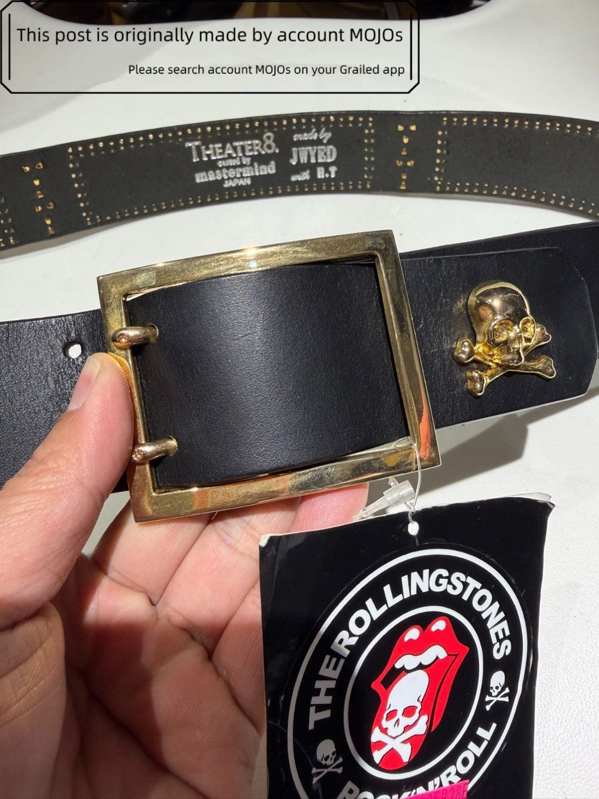 Mastermind Japan × The Rolling Stones Mastermind Japan x Rolling Stone x THEATER8 Rock & Roll Belt Size ONE SIZE - 2 Thumbnail