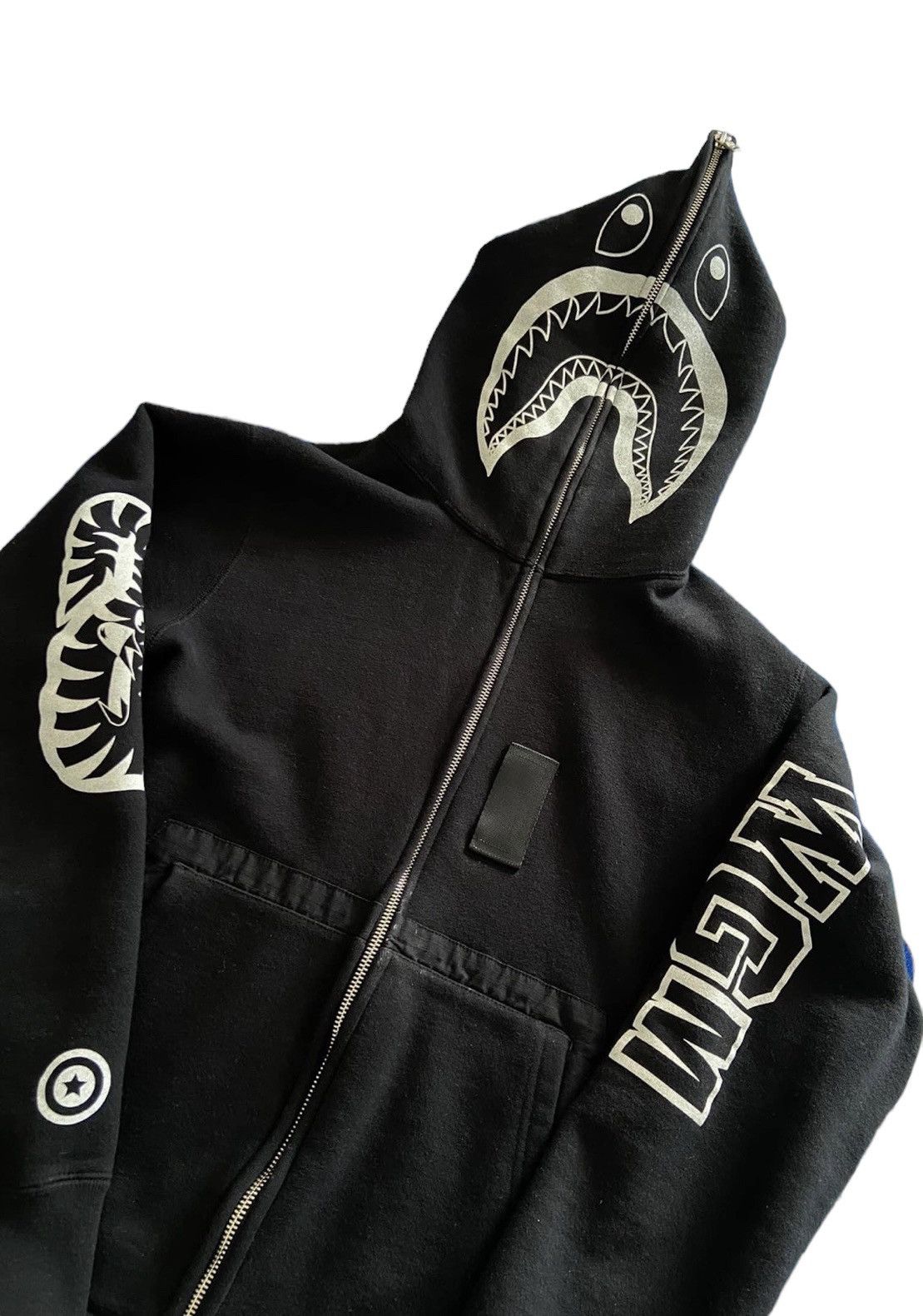 Bape Military Shark Full Zip Hoodie | Grailed