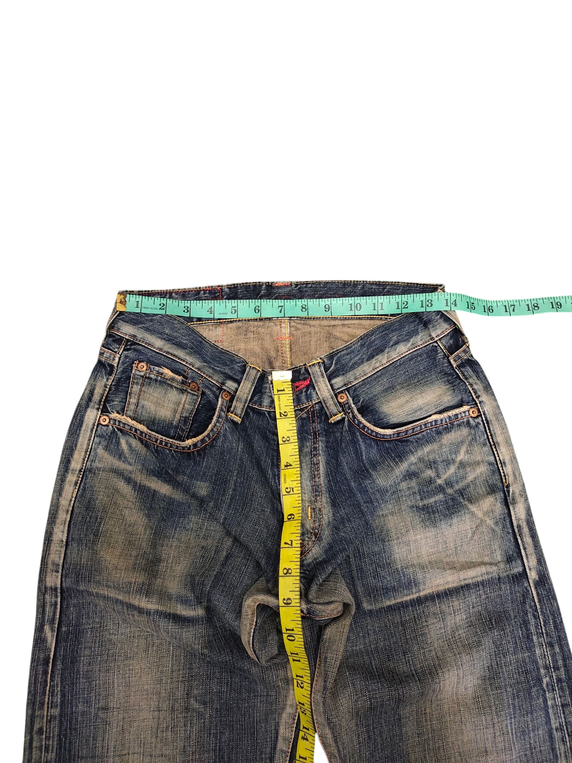 Comme des Garcons × Undercover Vintage Edwin 504 Japan Clawmark Distress Loose Denim Jeans Size US 29 - 13 Thumbnail
