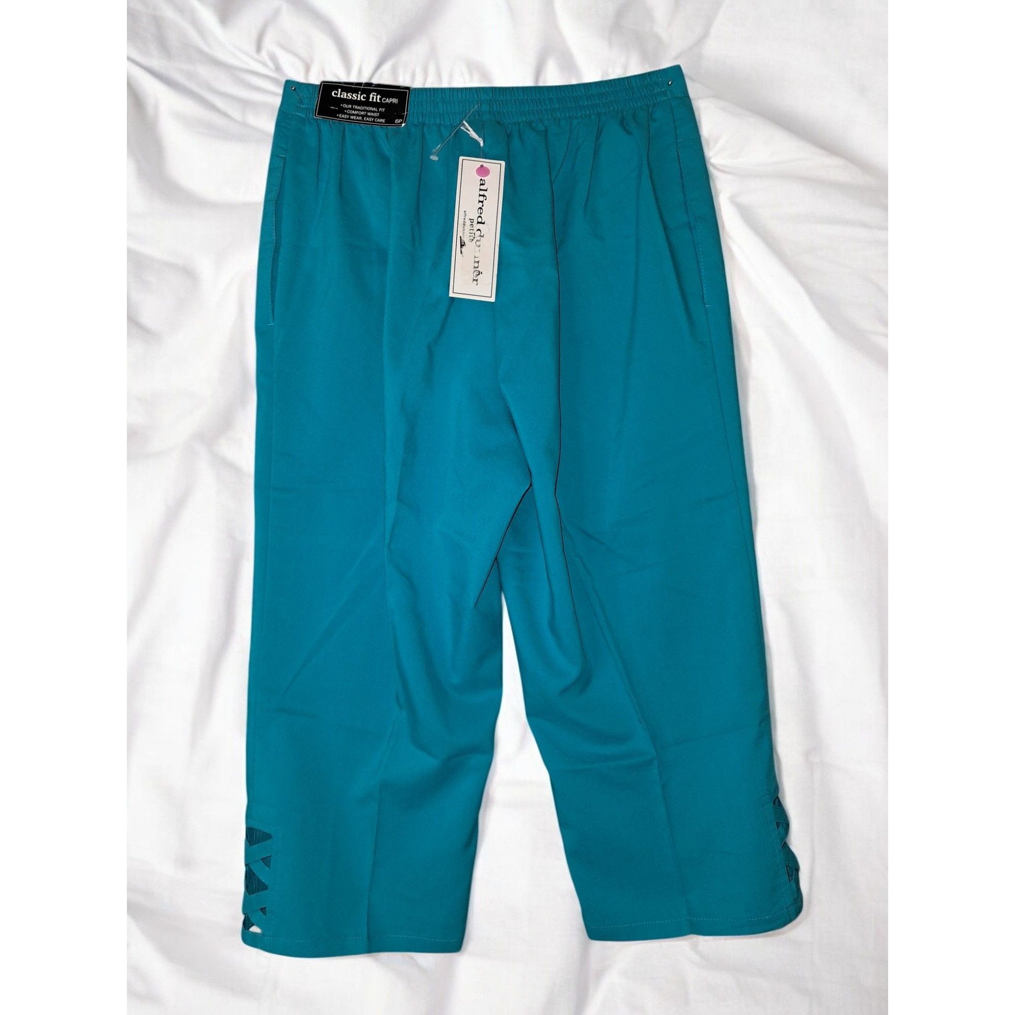 Other Alfred Dunner Teal Classic Fit Size 6P Capri Pant Size 28" / US 6 / IT 42 - 2 Thumbnail