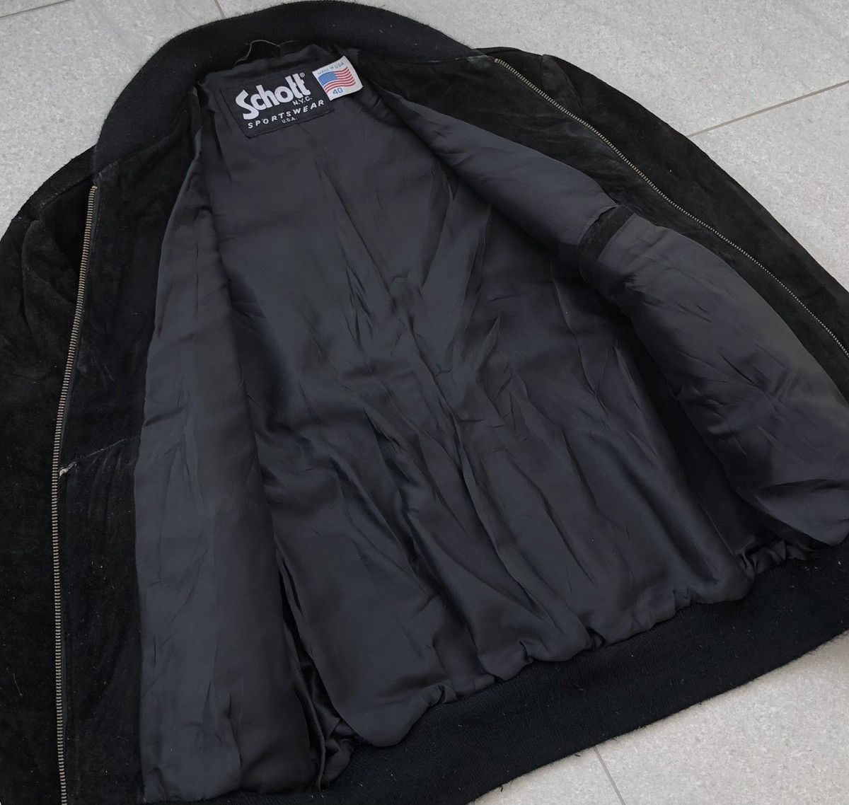 Schott Vintage SCHOTT NYC Suede Leather Bomber Jacket USA 🇺🇸 Size US M / EU 48-50 / 2 - 7 Thumbnail