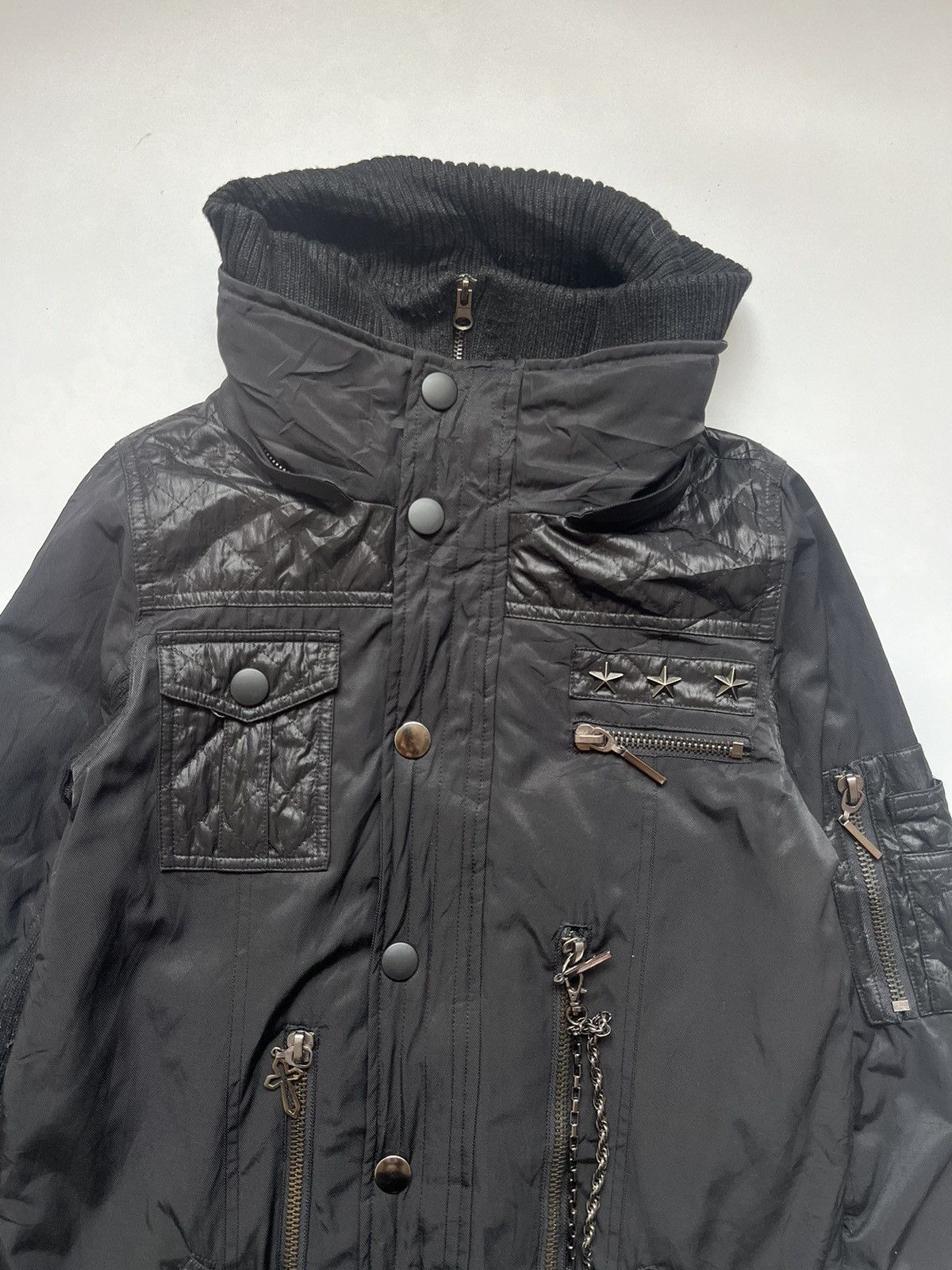 Vintage Murua Cross Zipper Chain Punk Bondage Bondage Bomber Jacket Size S / US 4 / IT 40 - 5 Thumbnail