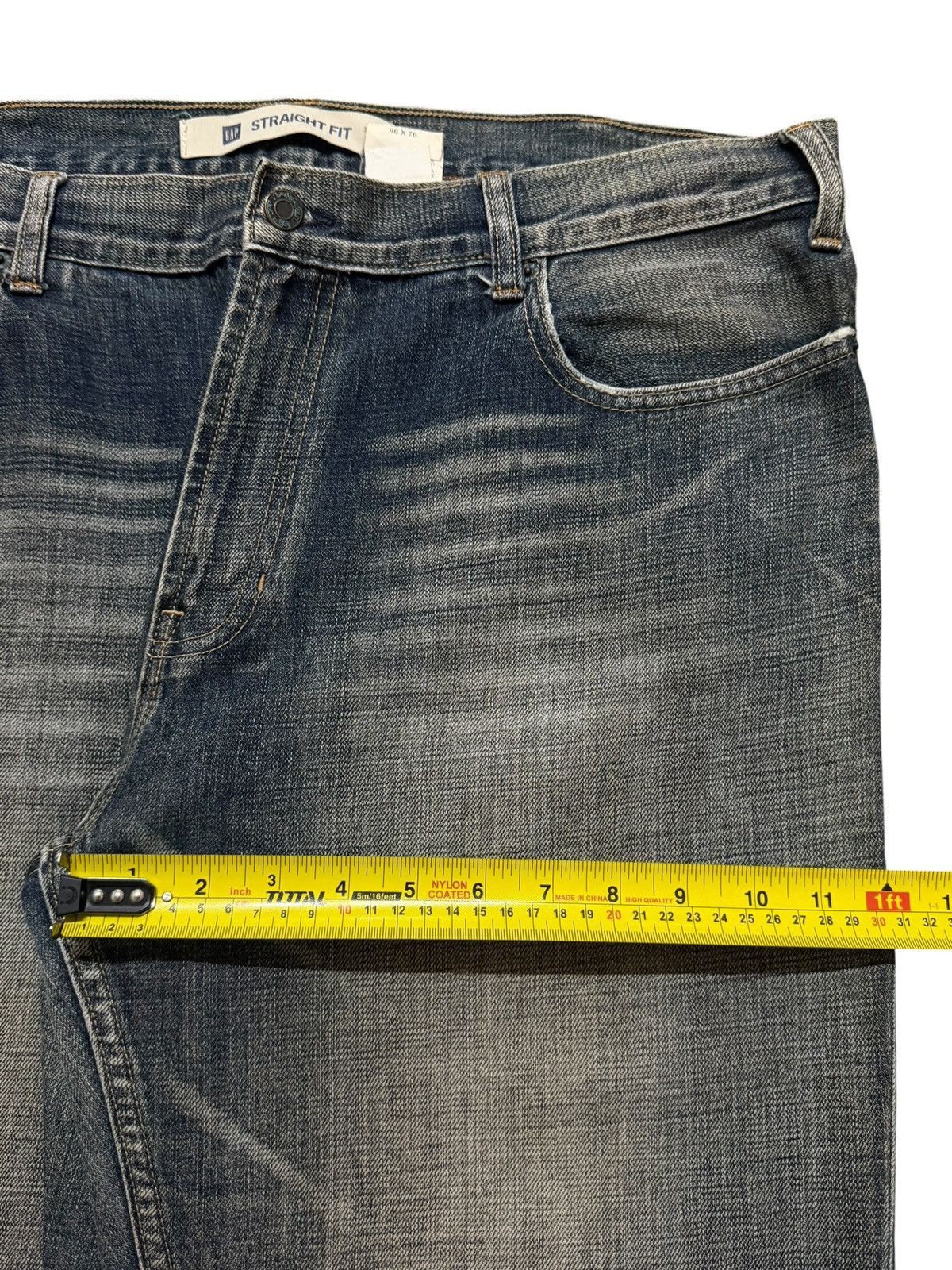 Gap Vintage Y2K Gap Blue Wash Bleached Straight Wide Leg Baggy Size US 36 / EU 52 - 10 Thumbnail
